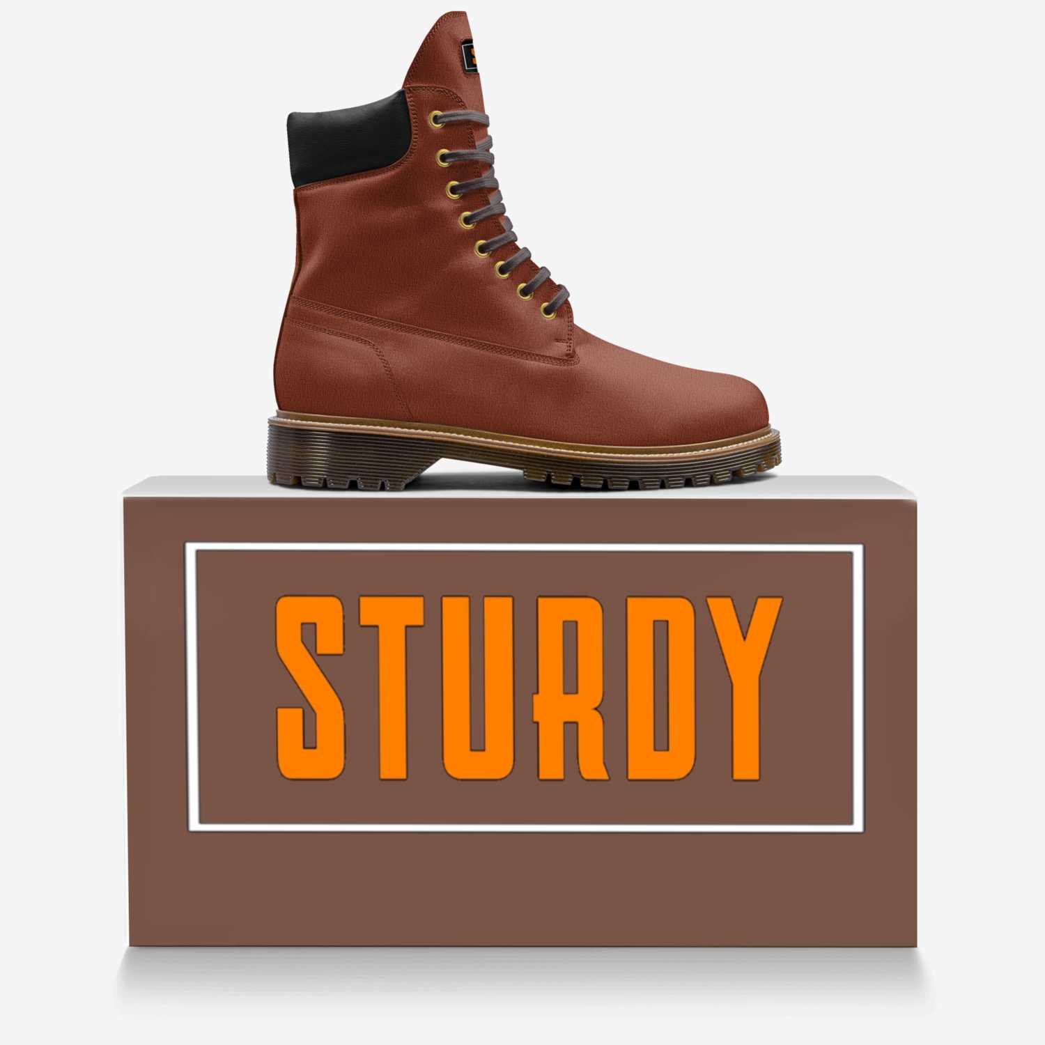 Sturdy  custom made in Italy shoes by Wallace Davis | Over box view