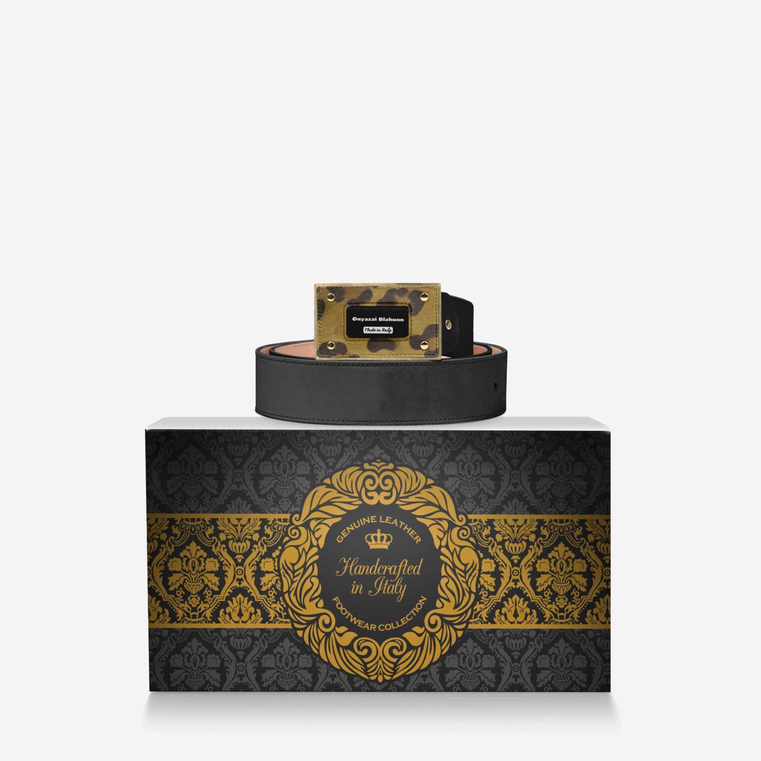 Onyazai Blahunn custom made in Italy design by Jahi Ali-bey | Over box view