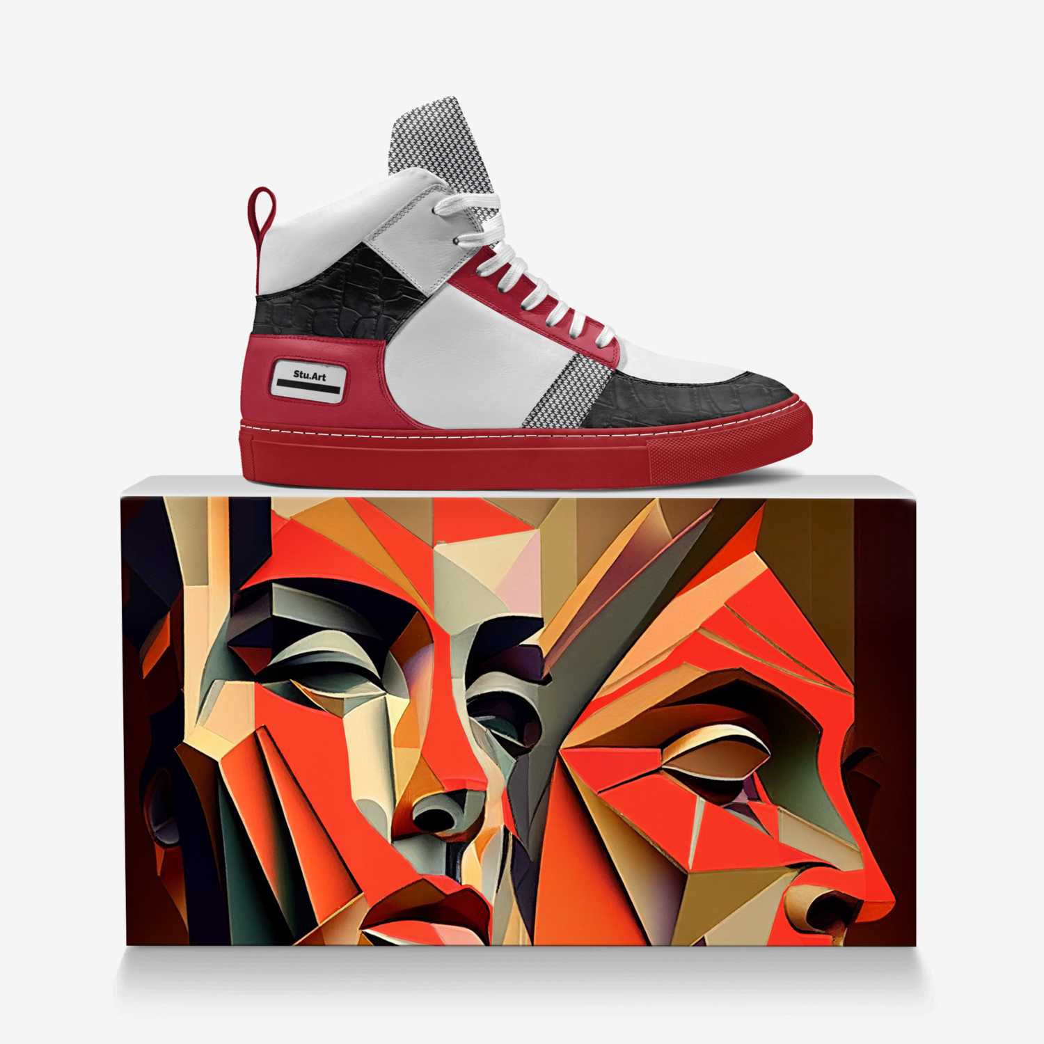 Stu.Art custom made in Italy shoes by Simplicio Michael Luis "m" Herrera | Over box view