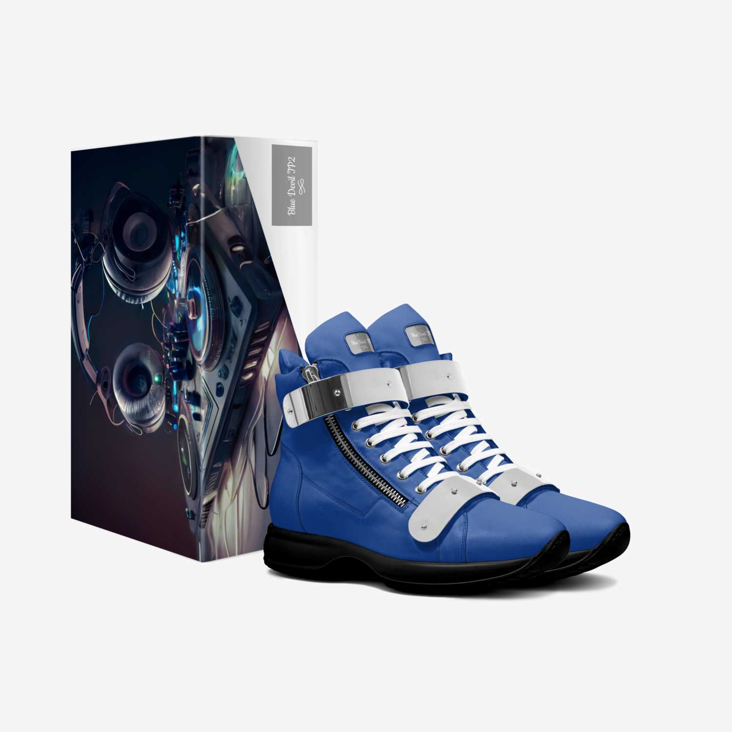 Blue Devil TP2 custom made in Italy shoes by Joseph Leiva | Box view