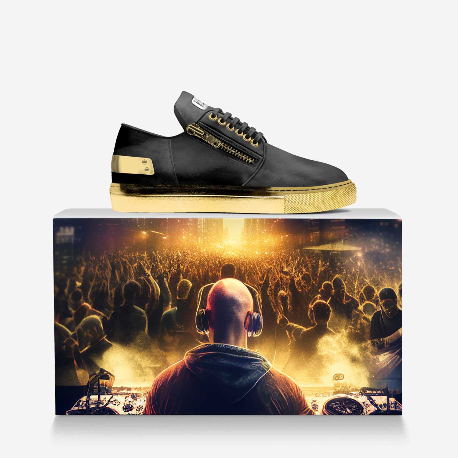 Junior custom made in Italy shoes by Terrence Degree | Over box view