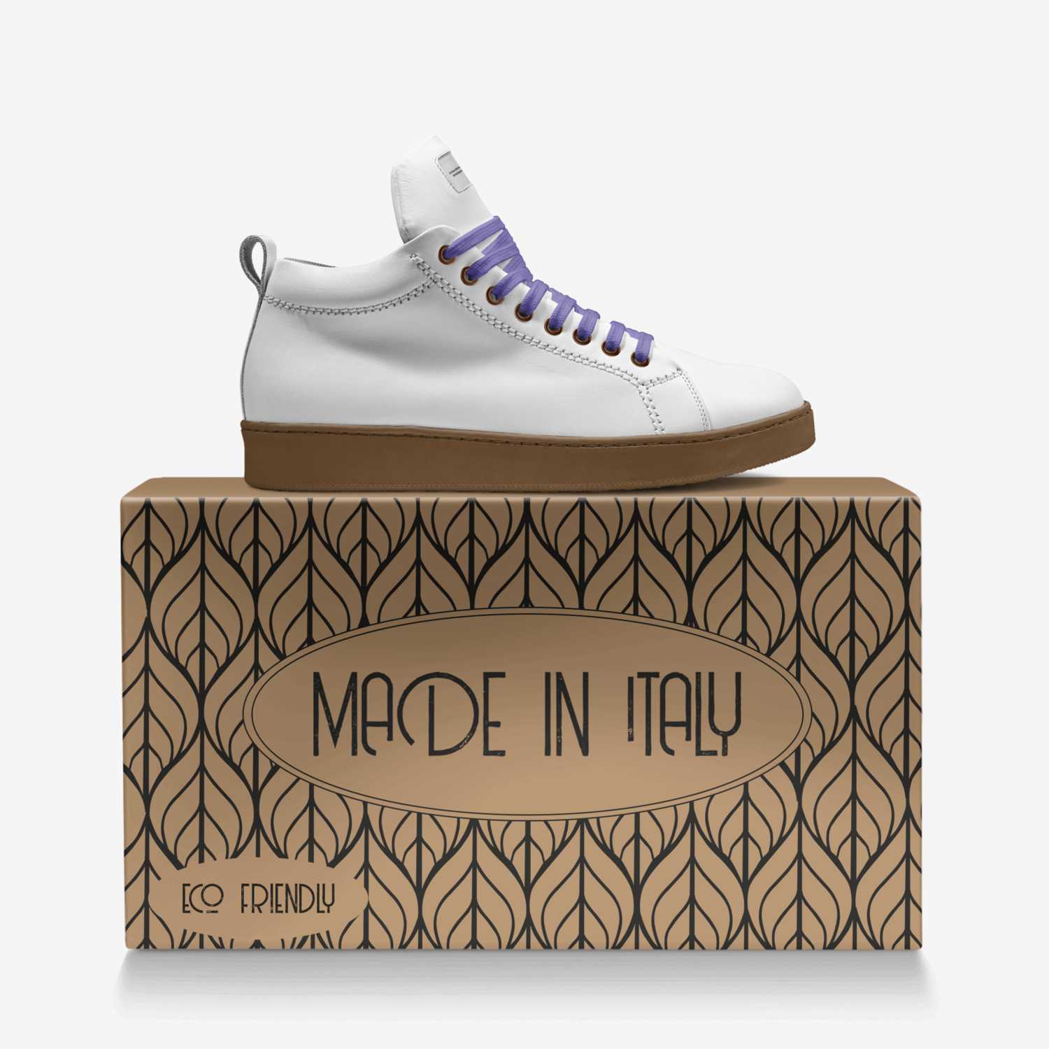 Spirit & Matter custom made in Italy shoes by Kristine van Pelt | Over box view