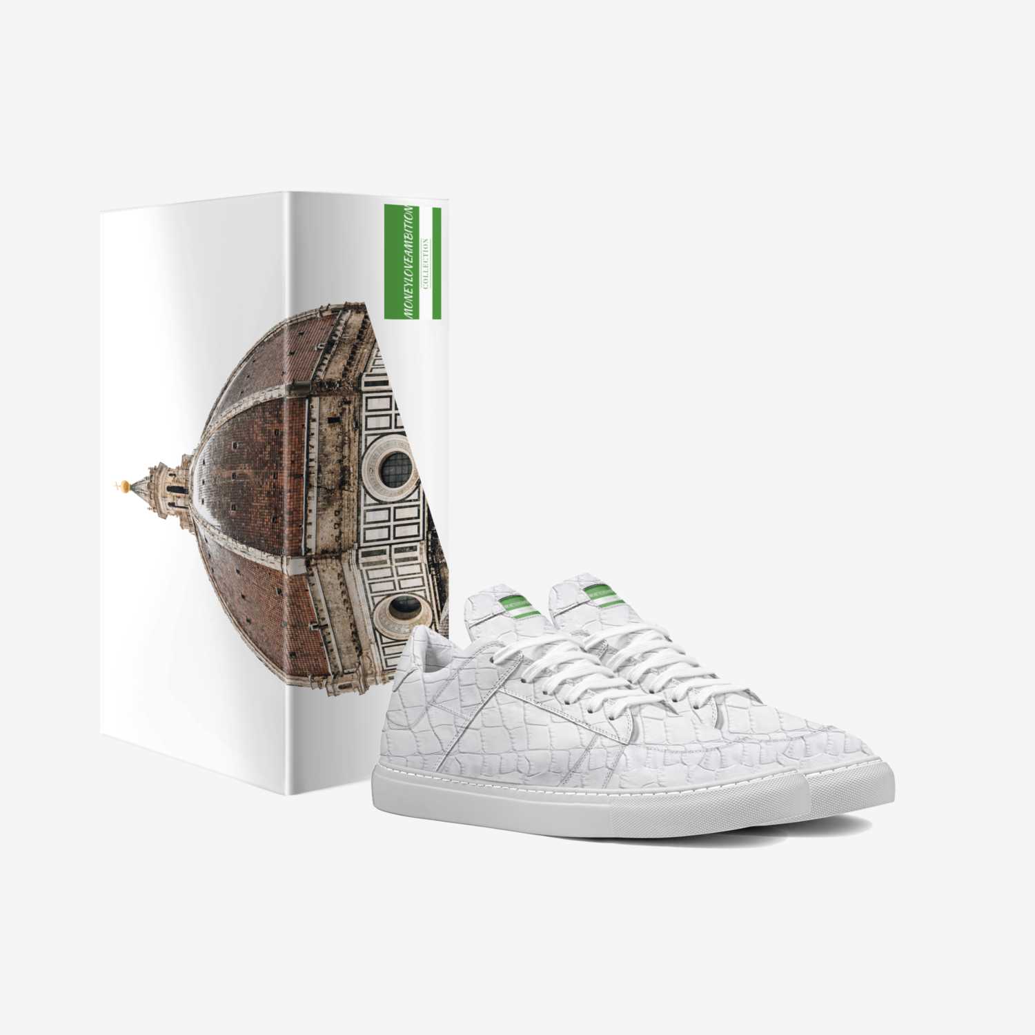 MONEYLOVEAMBITION custom made in Italy shoes by Trier Crooks | Box view