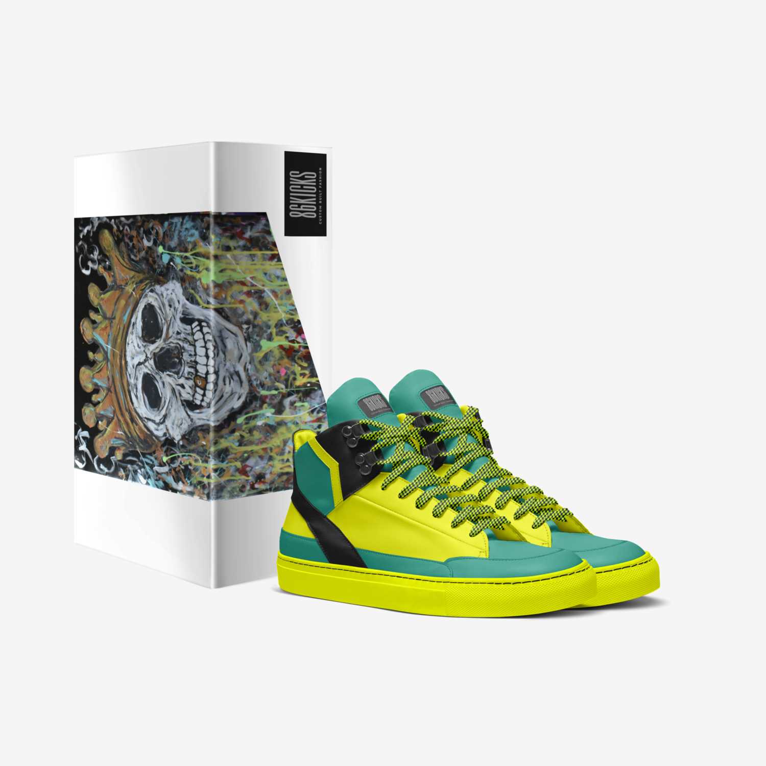 86Kicks custom made in Italy shoes by Jaime Sands | Box view