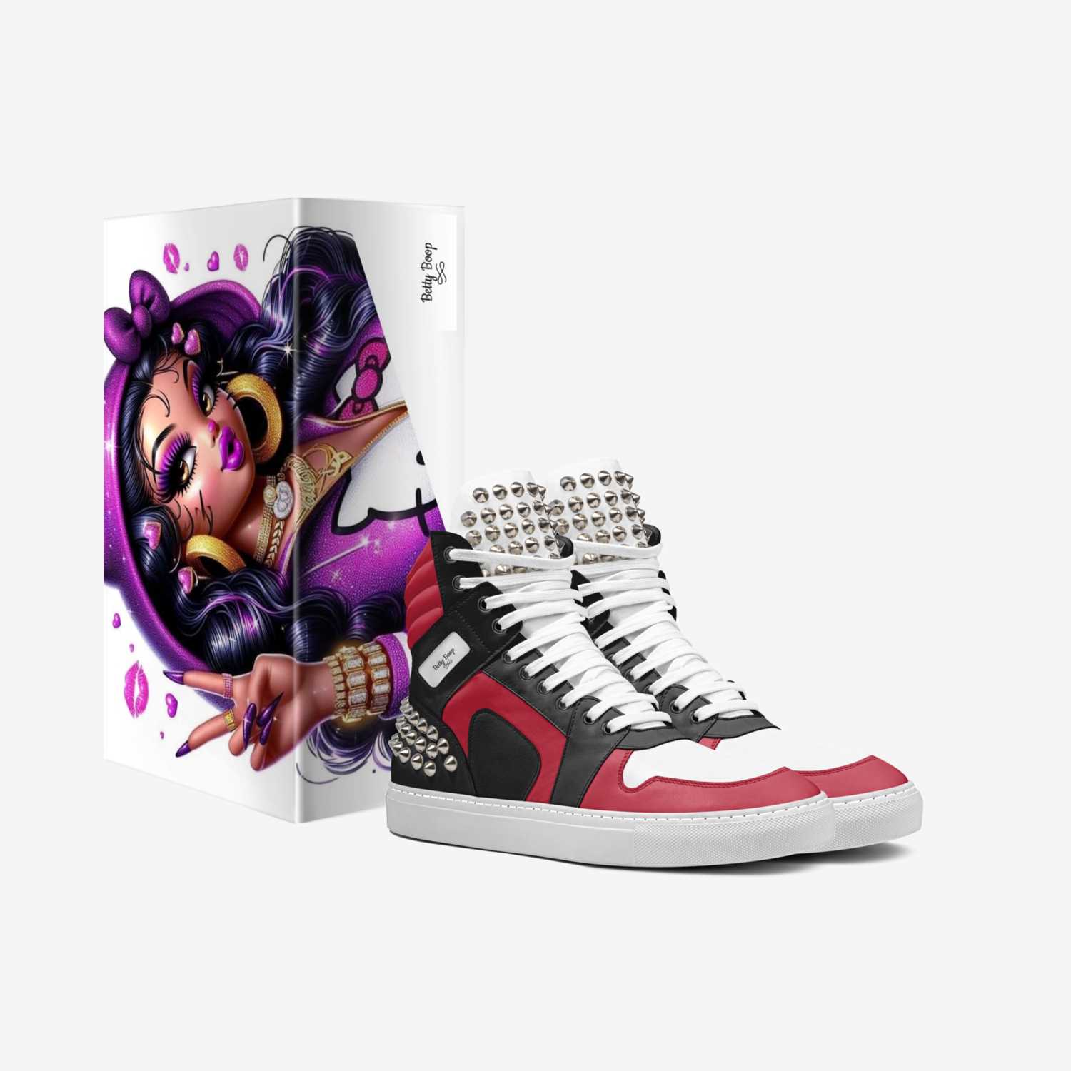Betty Boop custom made in Italy shoes by Ny-leeka Jackson | Box view