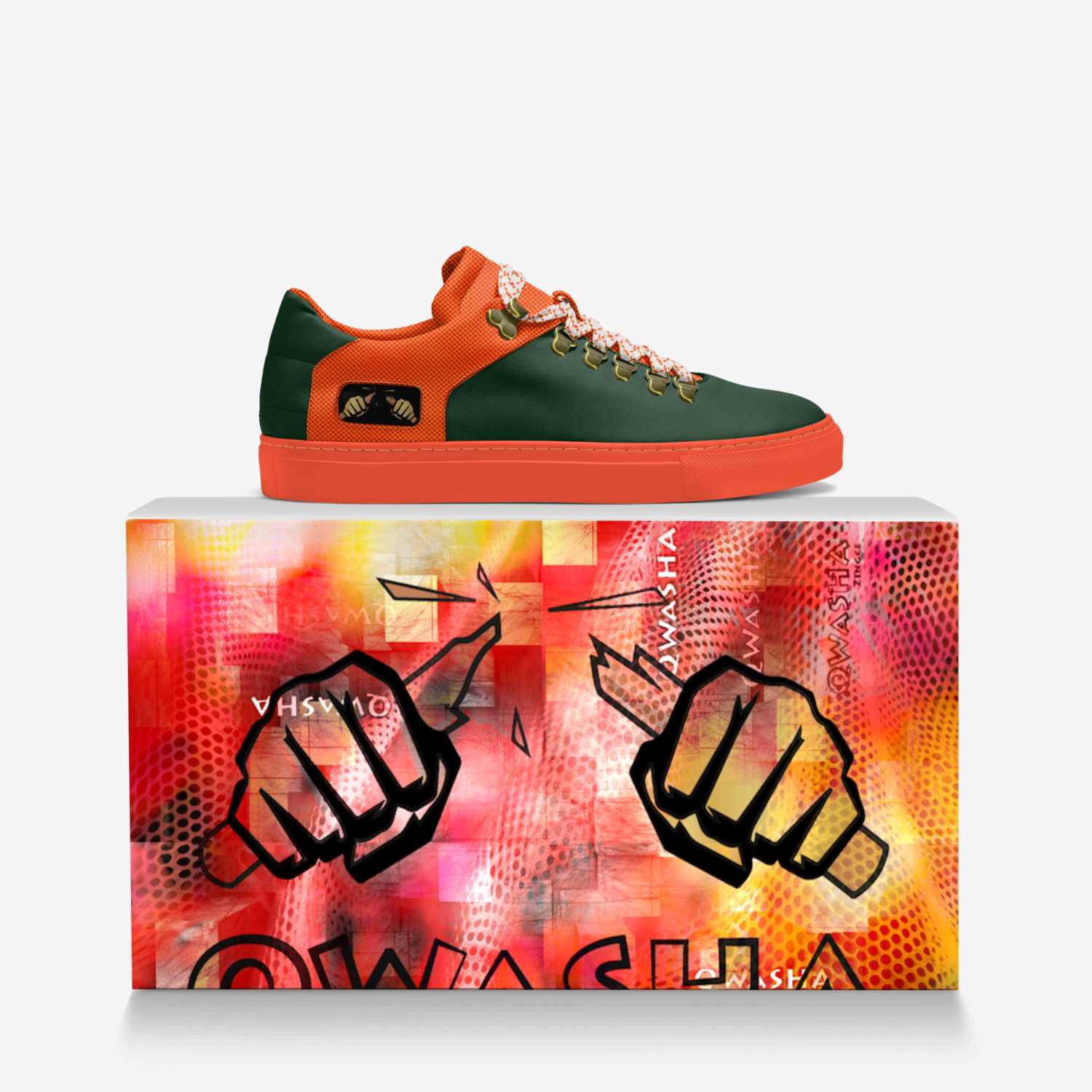 Qwasha premium custom made in Italy shoes by Lincoln Samkelo Fihla | Over box view