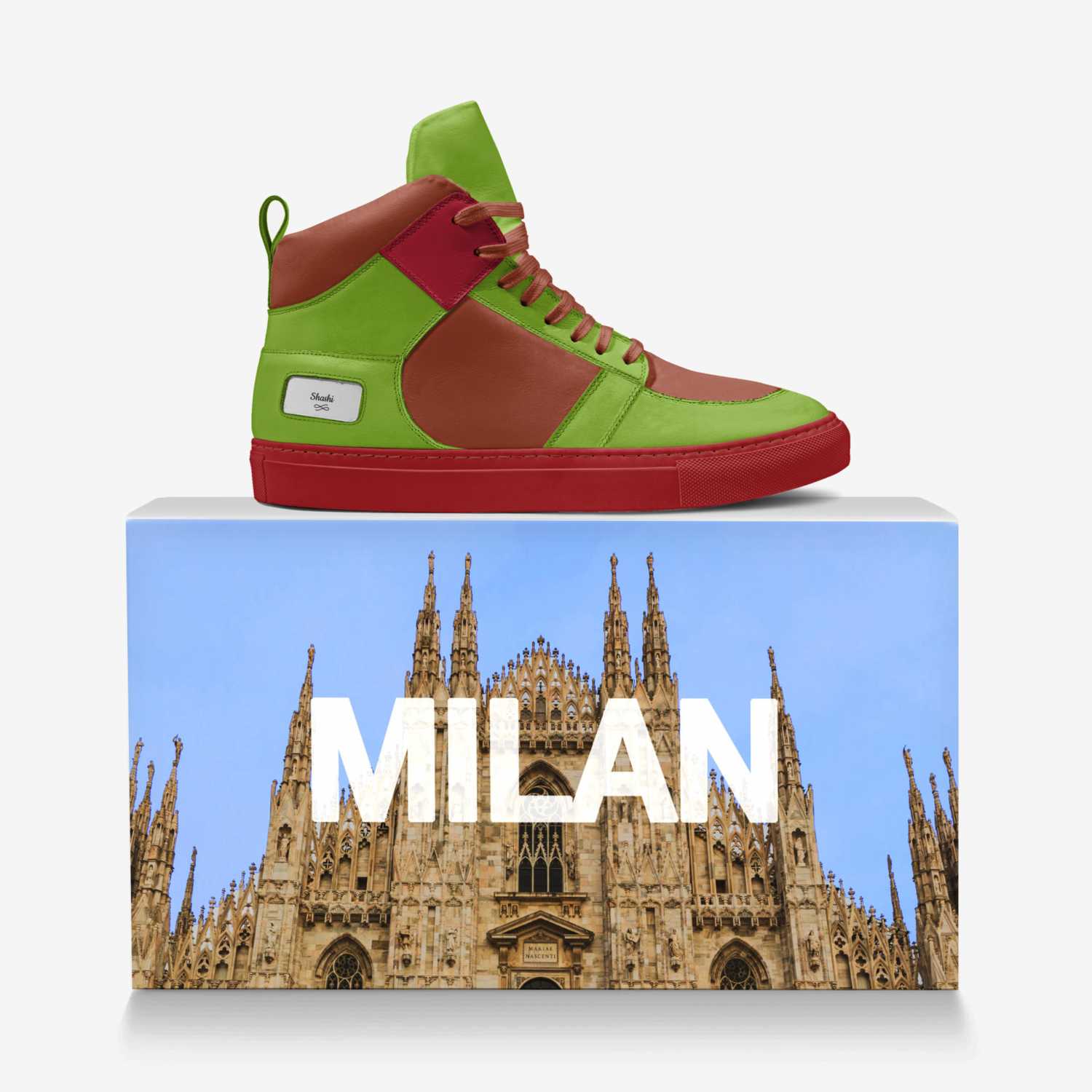Shashi  custom made in Italy shoes by Jeanise Joseph | Over box view