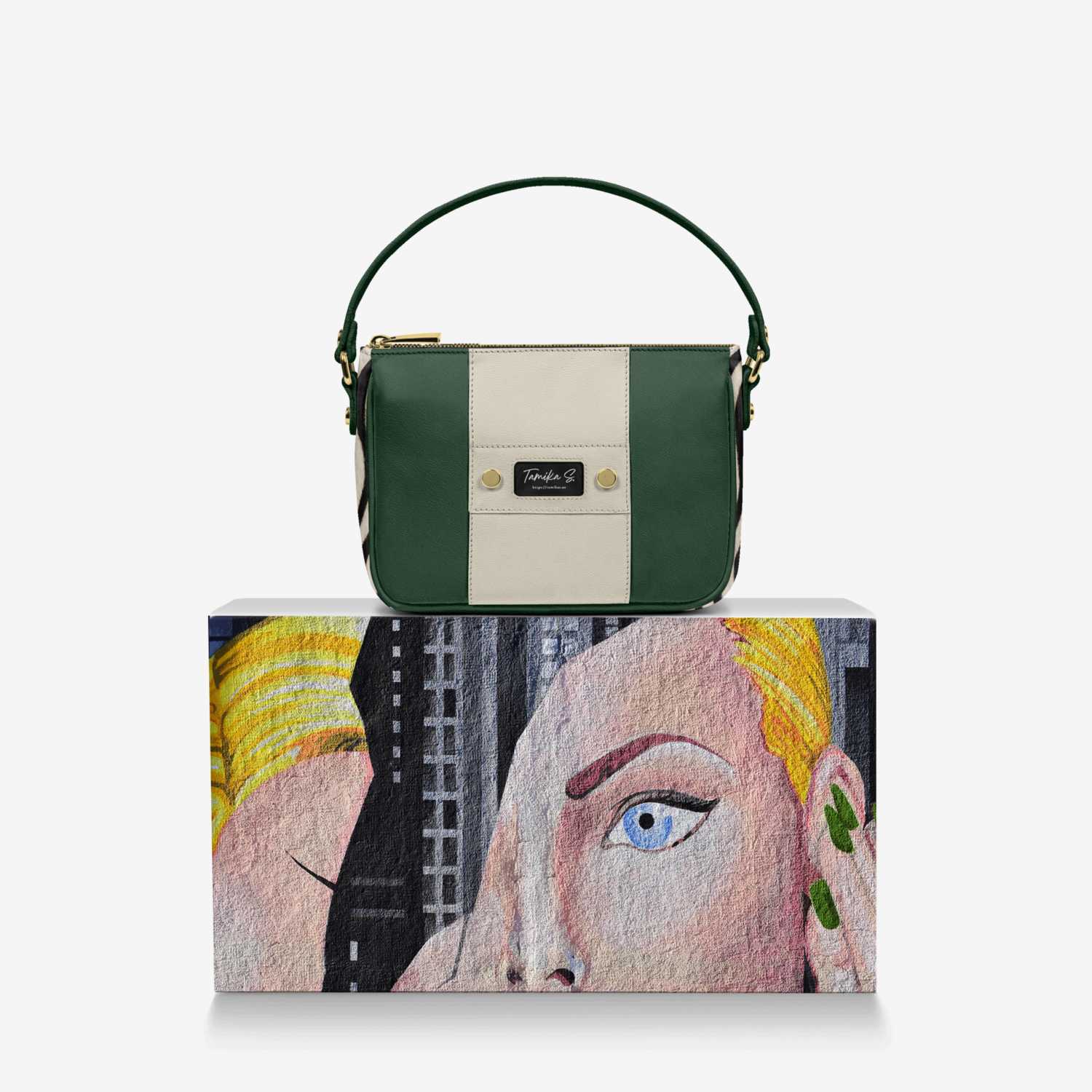My Lippy Bag custom made in Italy design by Tamika S | Over box view