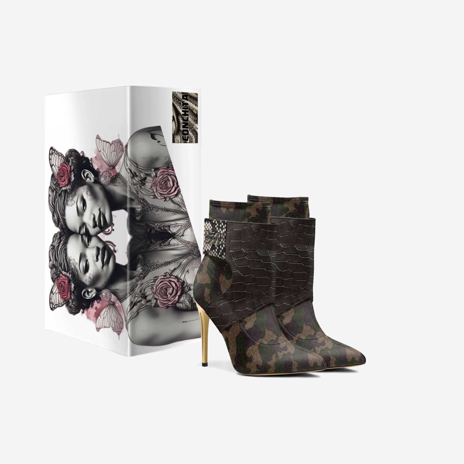 Conchita  custom made in Italy shoes by Desiree Sims | Box view