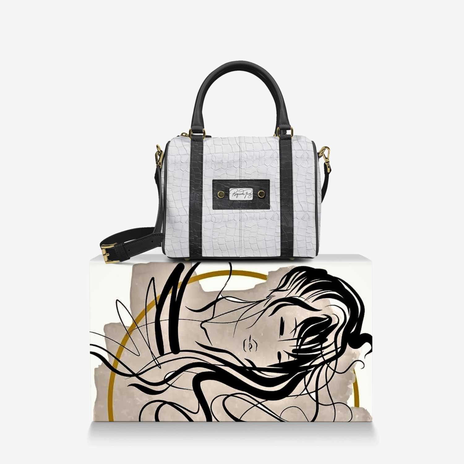 Boqorada Raz custom made in Italy design by Selena A Razo Bell | Over box view