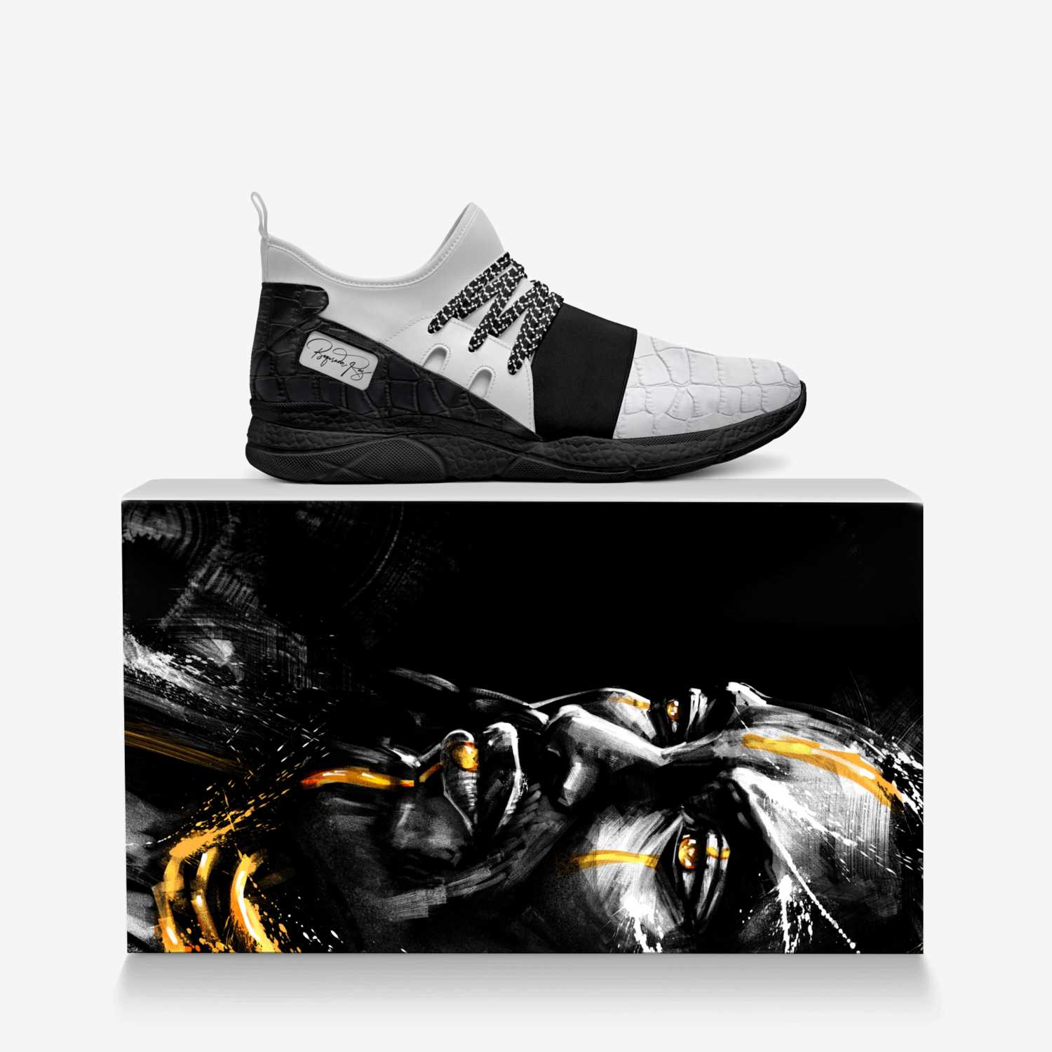 Boqorada Raz custom made in Italy shoes by Selena A Razo Bell | Over box view
