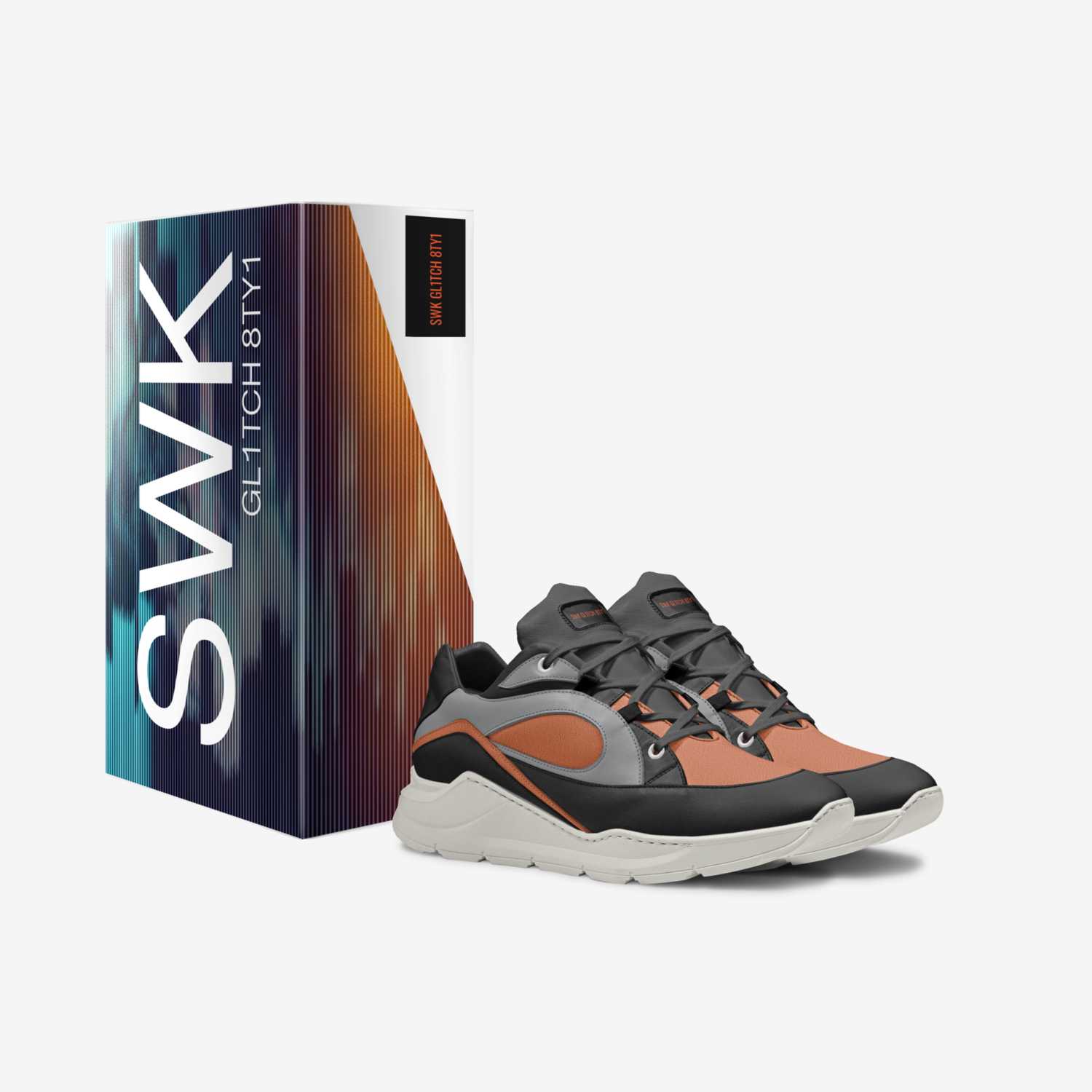 SWK GL1TCH 8TY1  custom made in Italy shoes by Style With Kicks | Box view