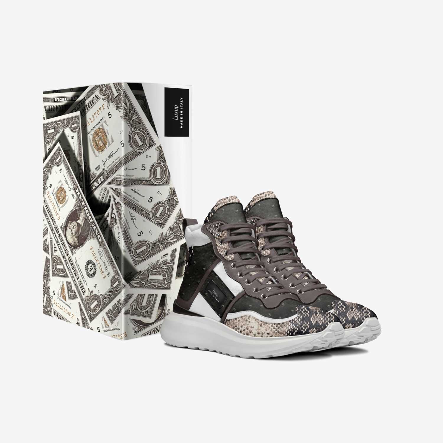 Luxup custom made in Italy shoes by Dwayne White | Box view