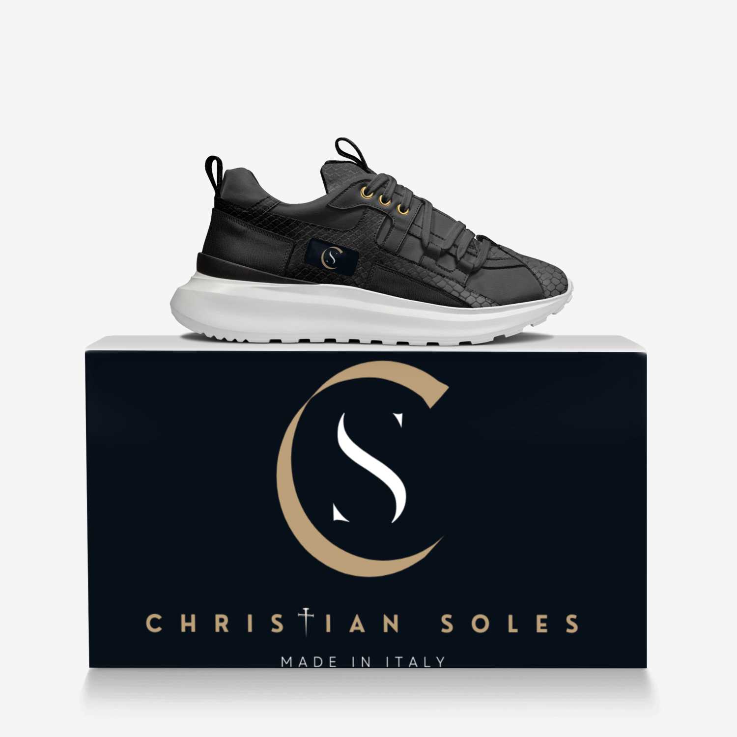 Gioia custom made in Italy shoes by Christian Soles Collection | Over box view