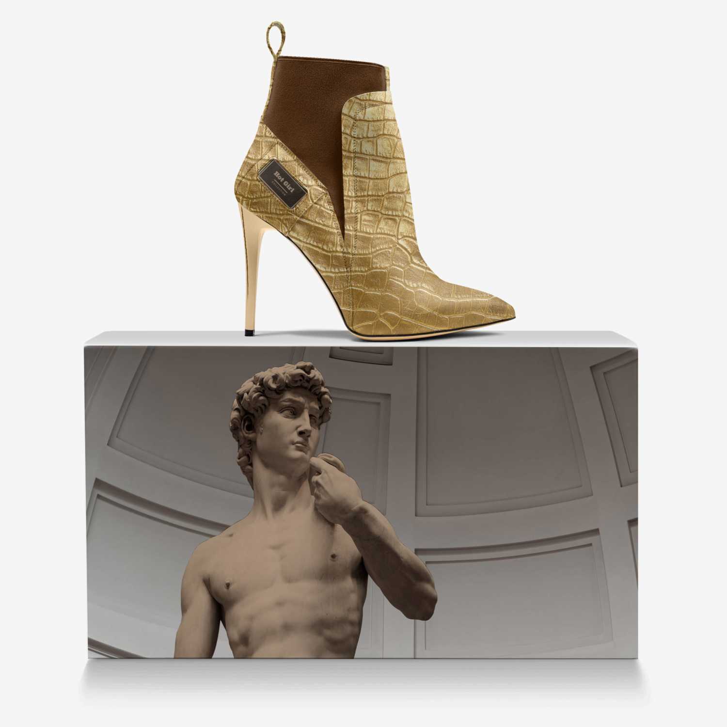 Hot Girl  custom made in Italy shoes by Oliver Griffin | Over box view
