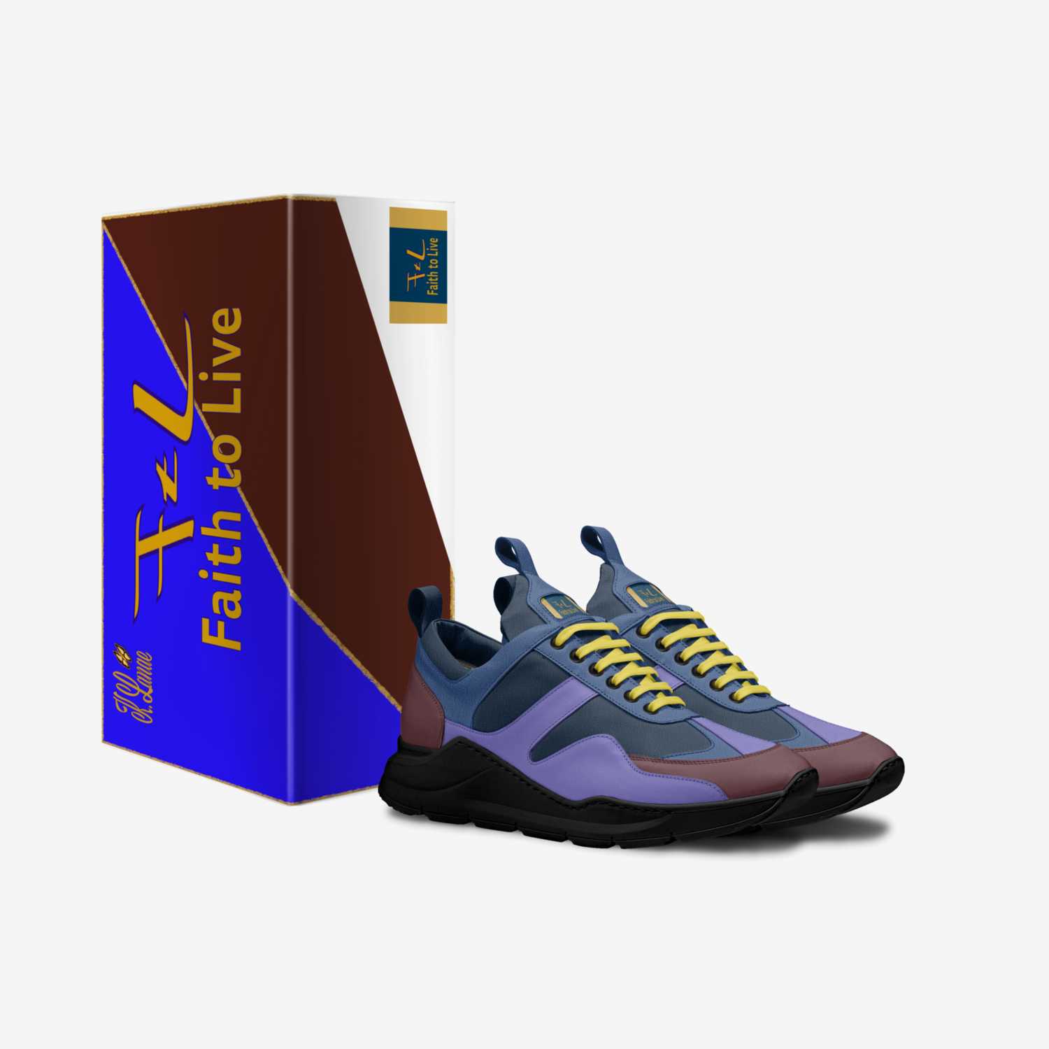 Faith to Live  custom made in Italy shoes by Kelesha Fondren | Box view
