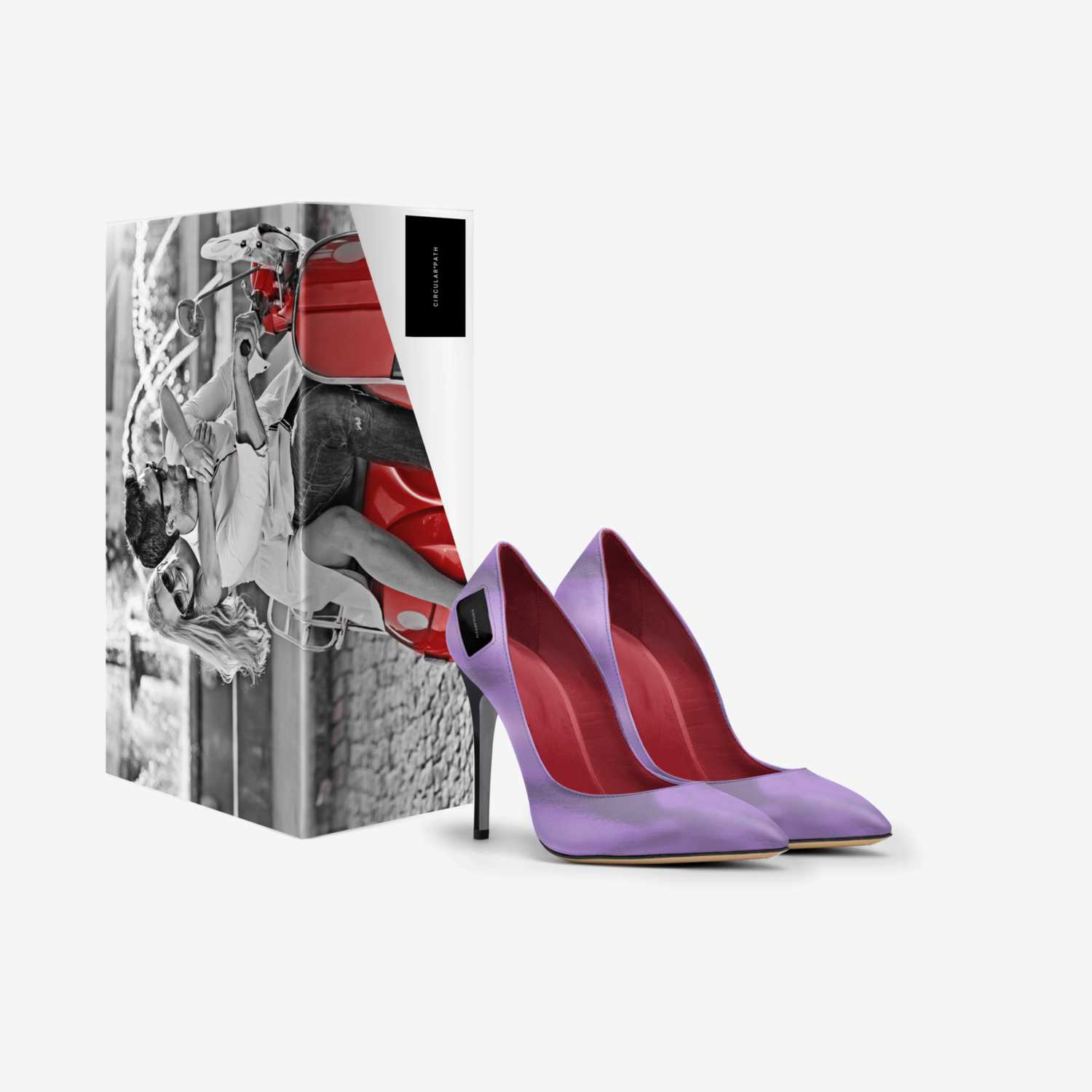 CIRCULAR PATH custom made in Italy shoes by Amanda Murray | Box view