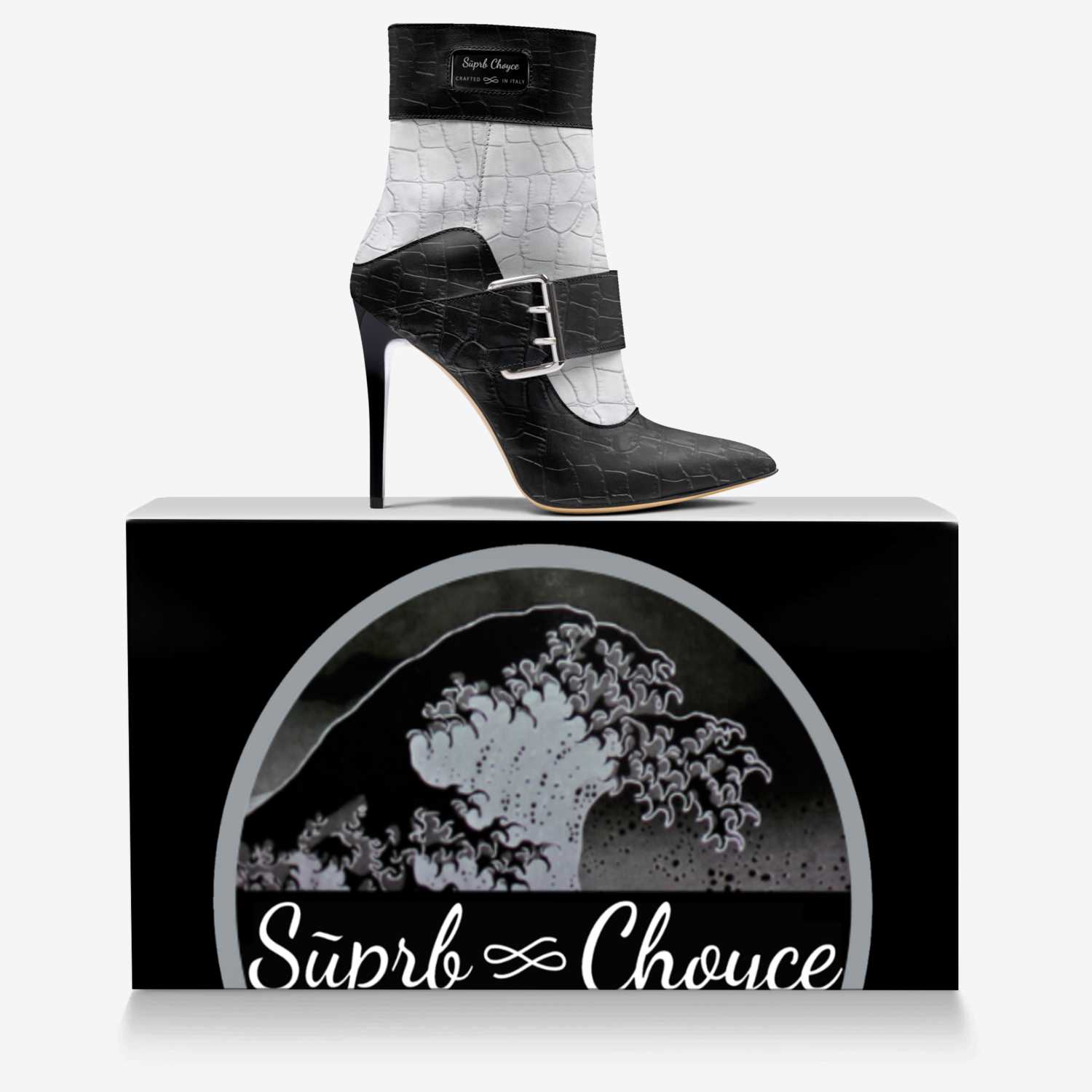 Sūprb Choyce custom made in Italy shoes by Omari Choyce | Over box view