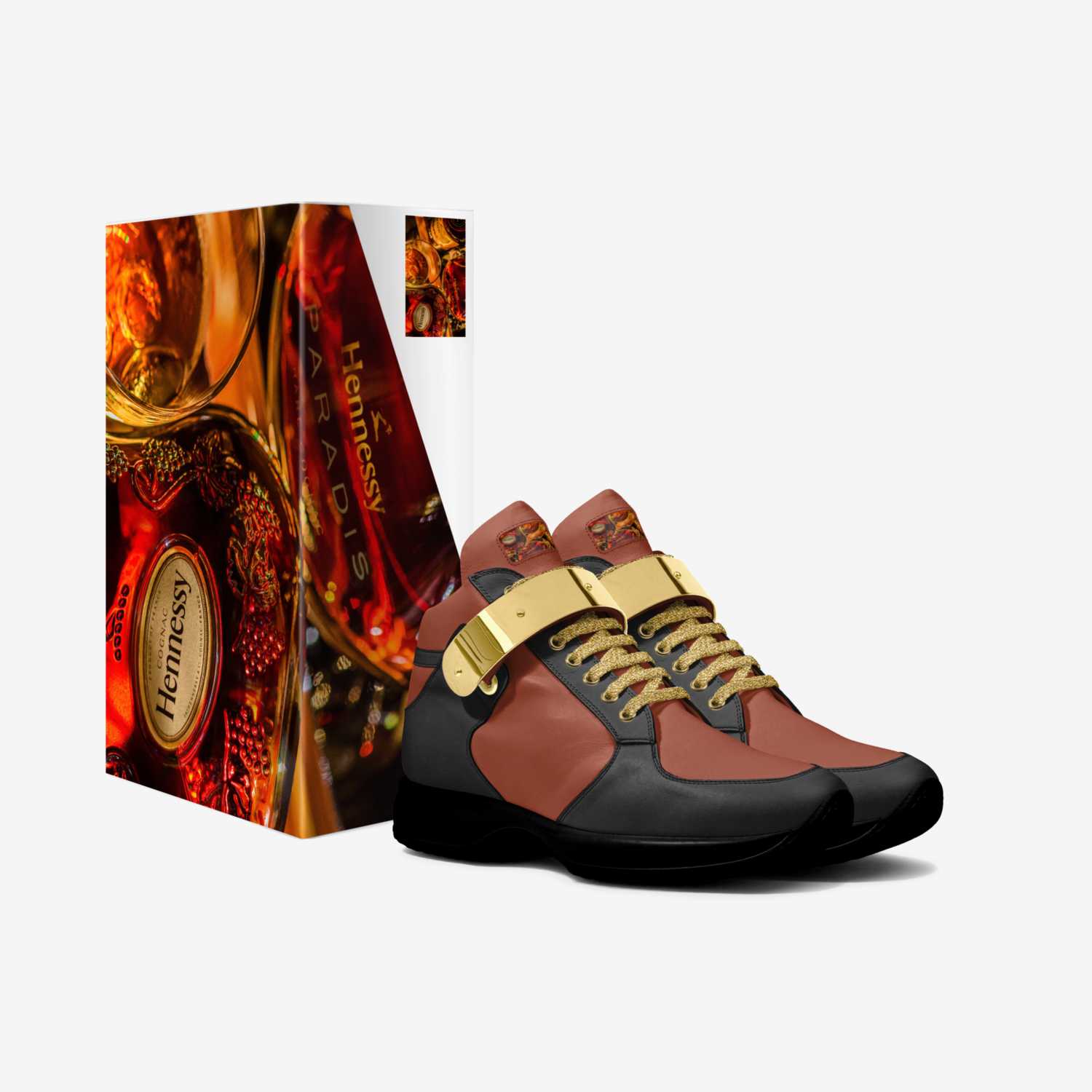 Hennessy custom made in Italy shoes by Ny-leeka Jackson | Box view