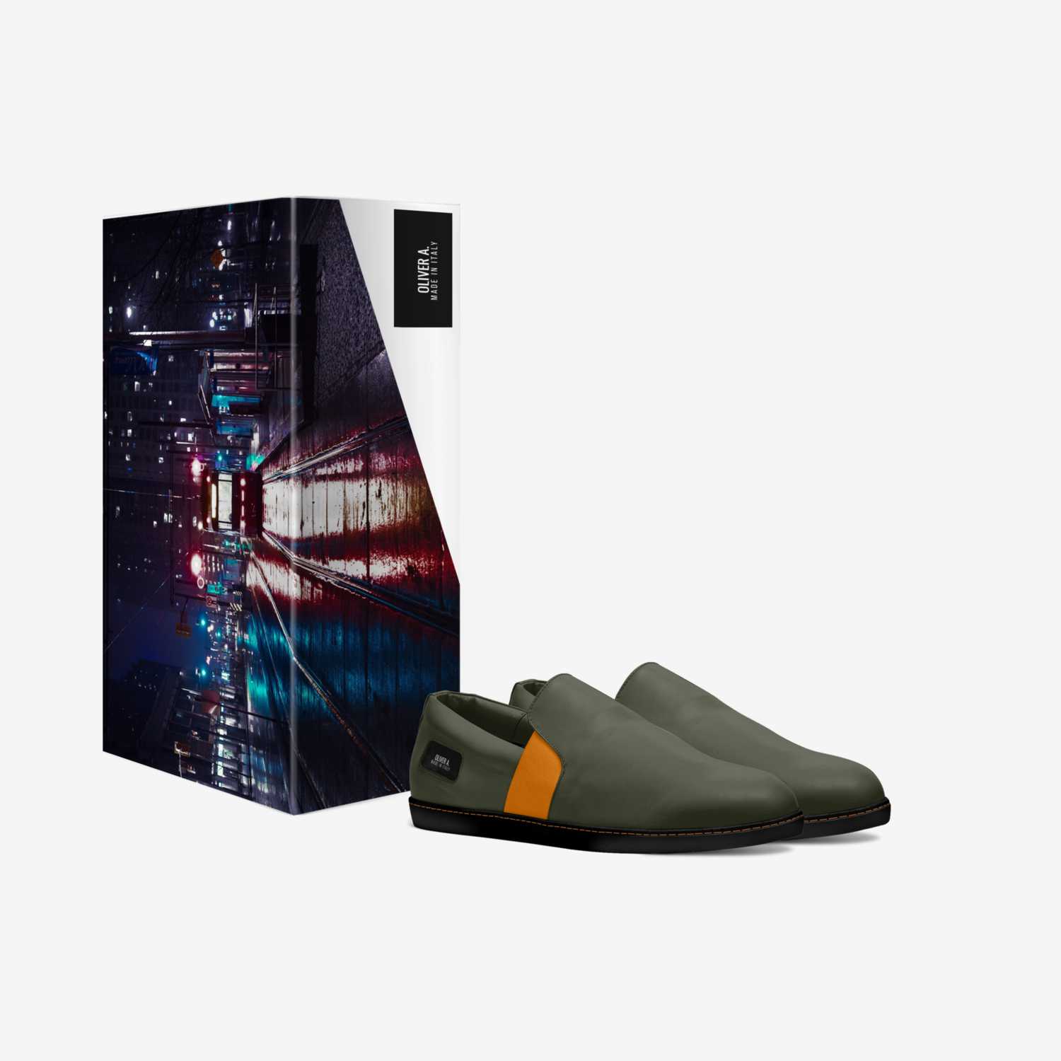 Oliver A. custom made in Italy shoes by Ángel Olivera | Box view