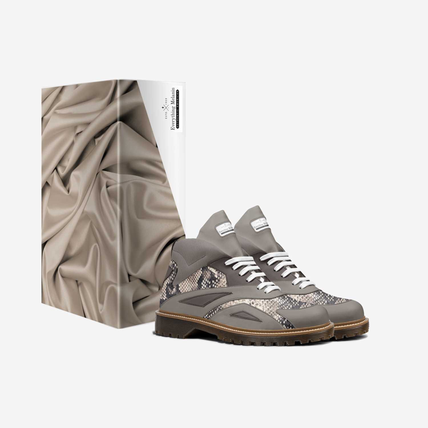 Everything Melanin custom made in Italy shoes by Deandrea Johnson | Box view
