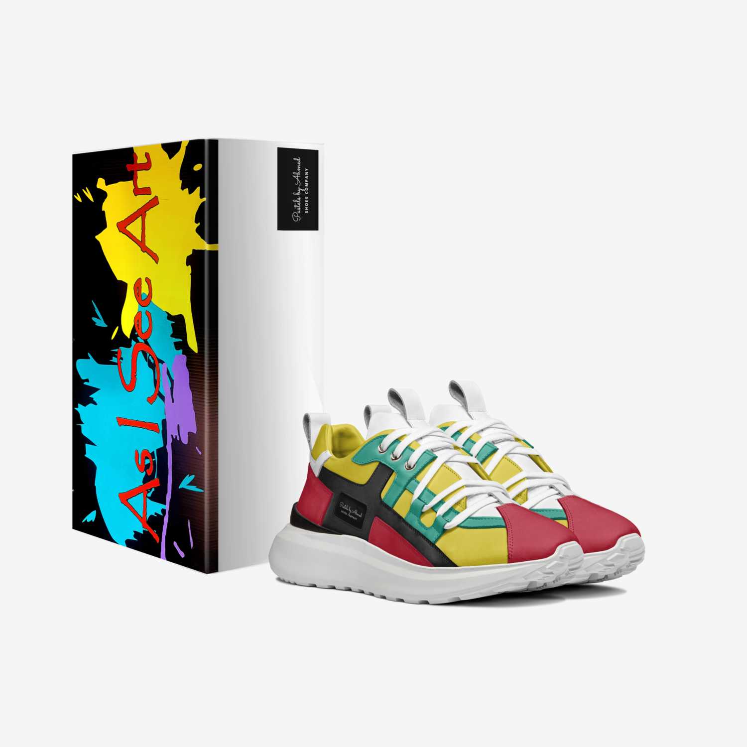 Pastel Fava custom made in Italy shoes by Ahmed Salam | Box view