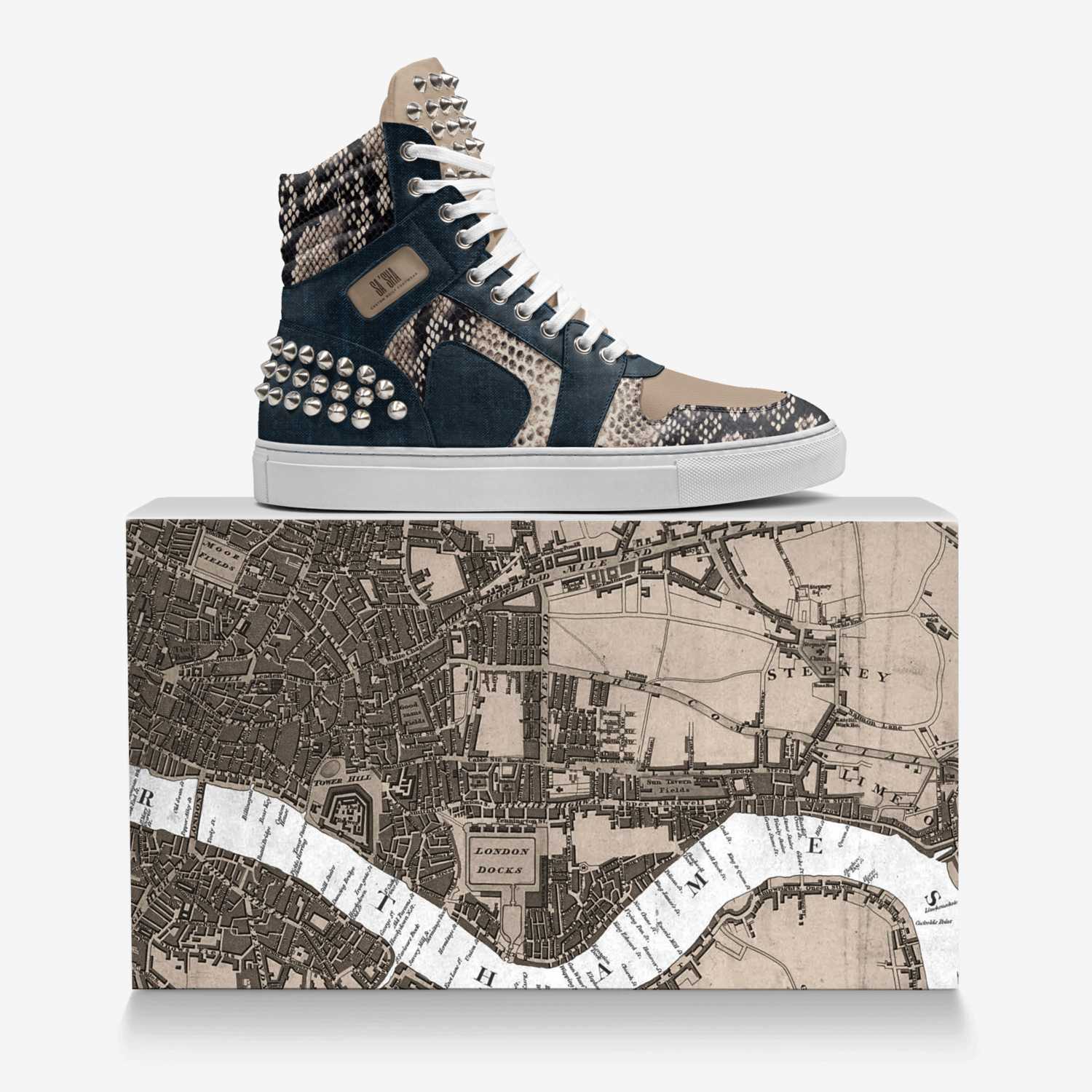 SA’SHA custom made in Italy shoes by Shannon Phillips | Over box view