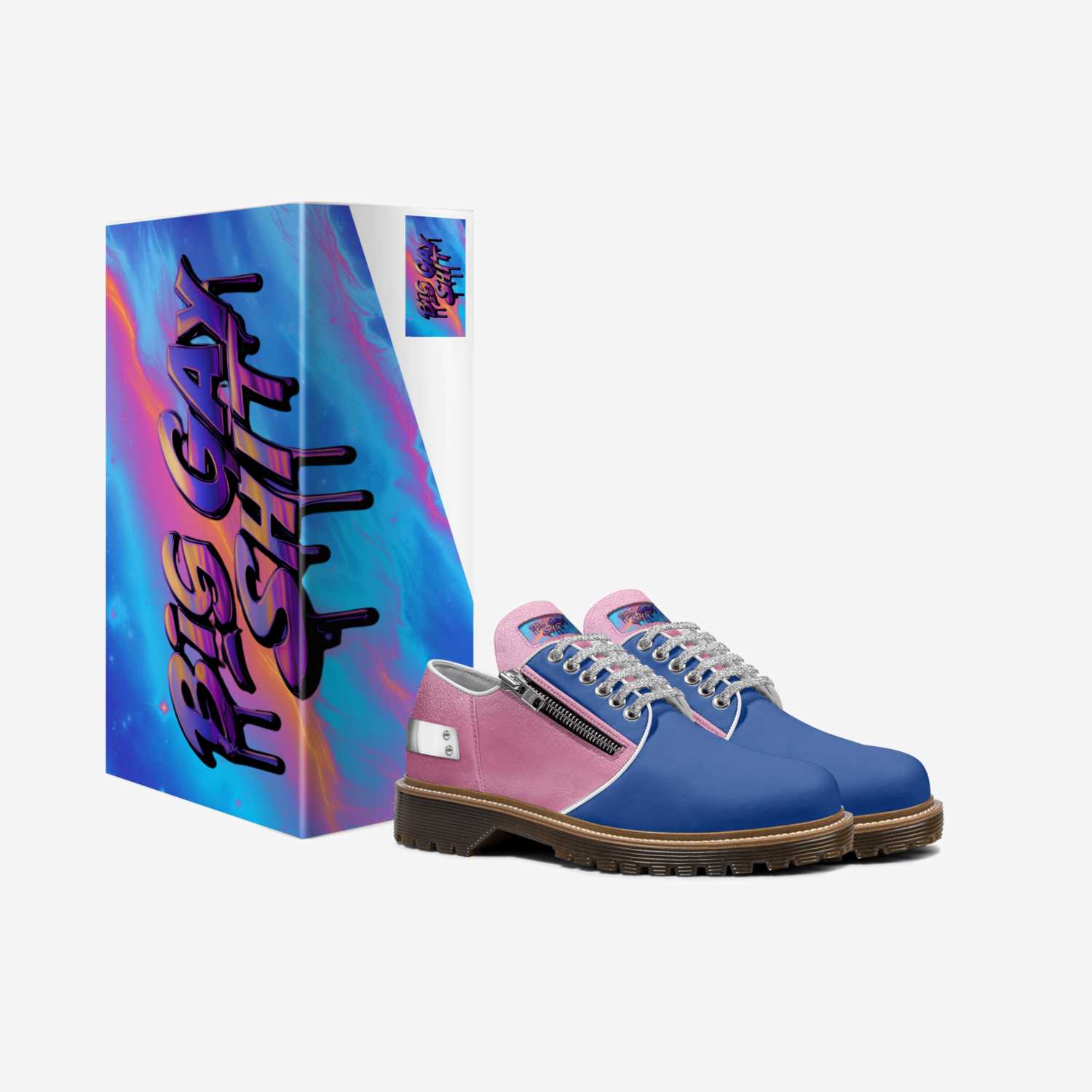 Blue Crew Dress custom made in Italy shoes by Cory Searcy | Box view