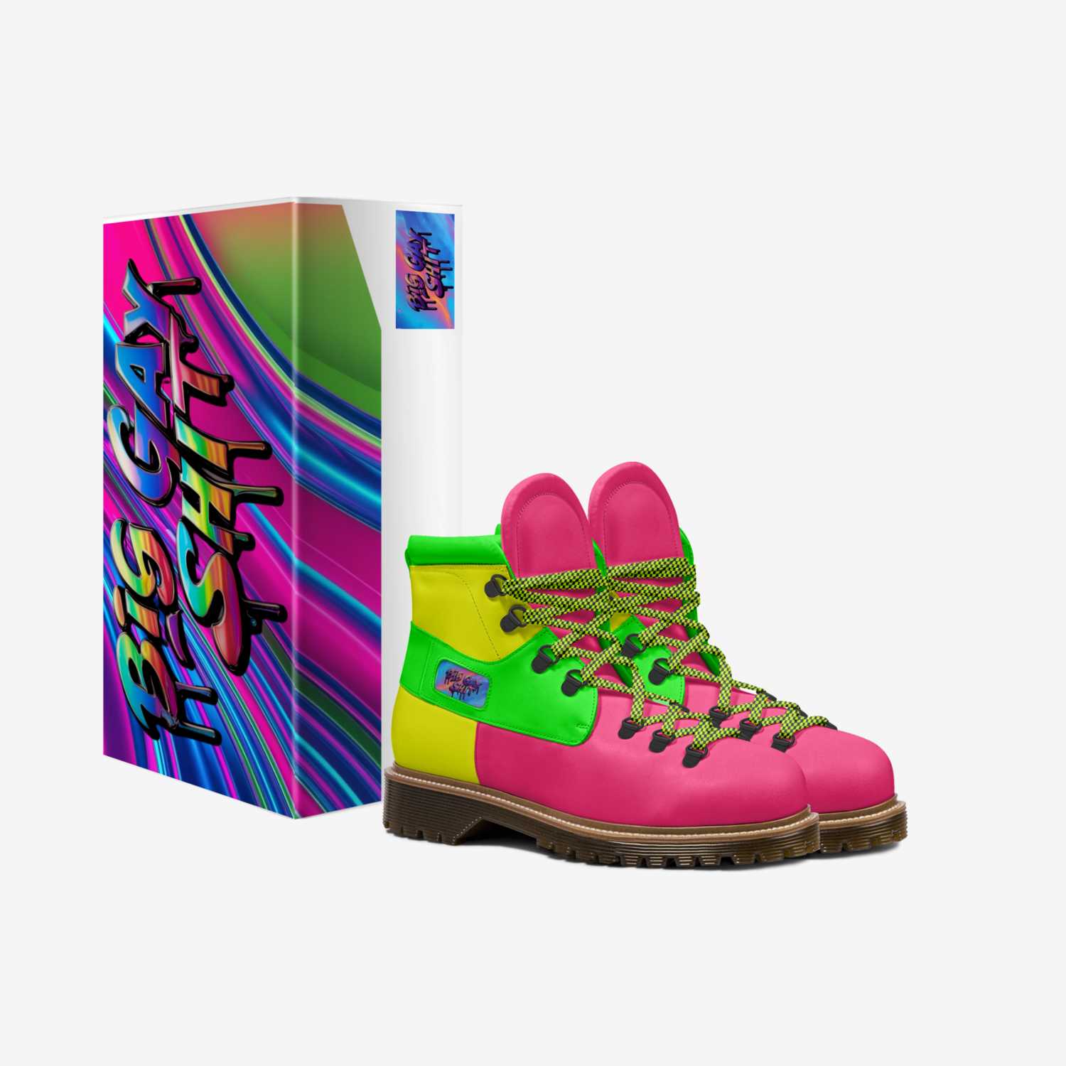 Neon BGS style custom made in Italy shoes by Cory Searcy | Box view