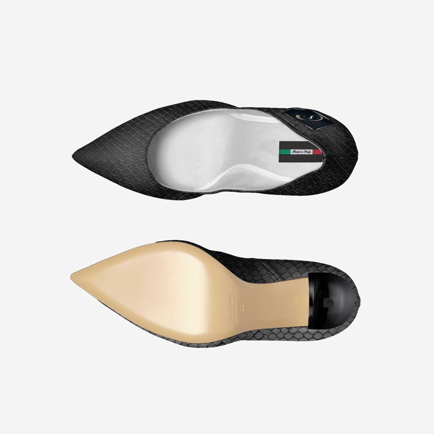 Virtue Stiletto custom made in Italy shoes by Christian Soles Collection | Top view
