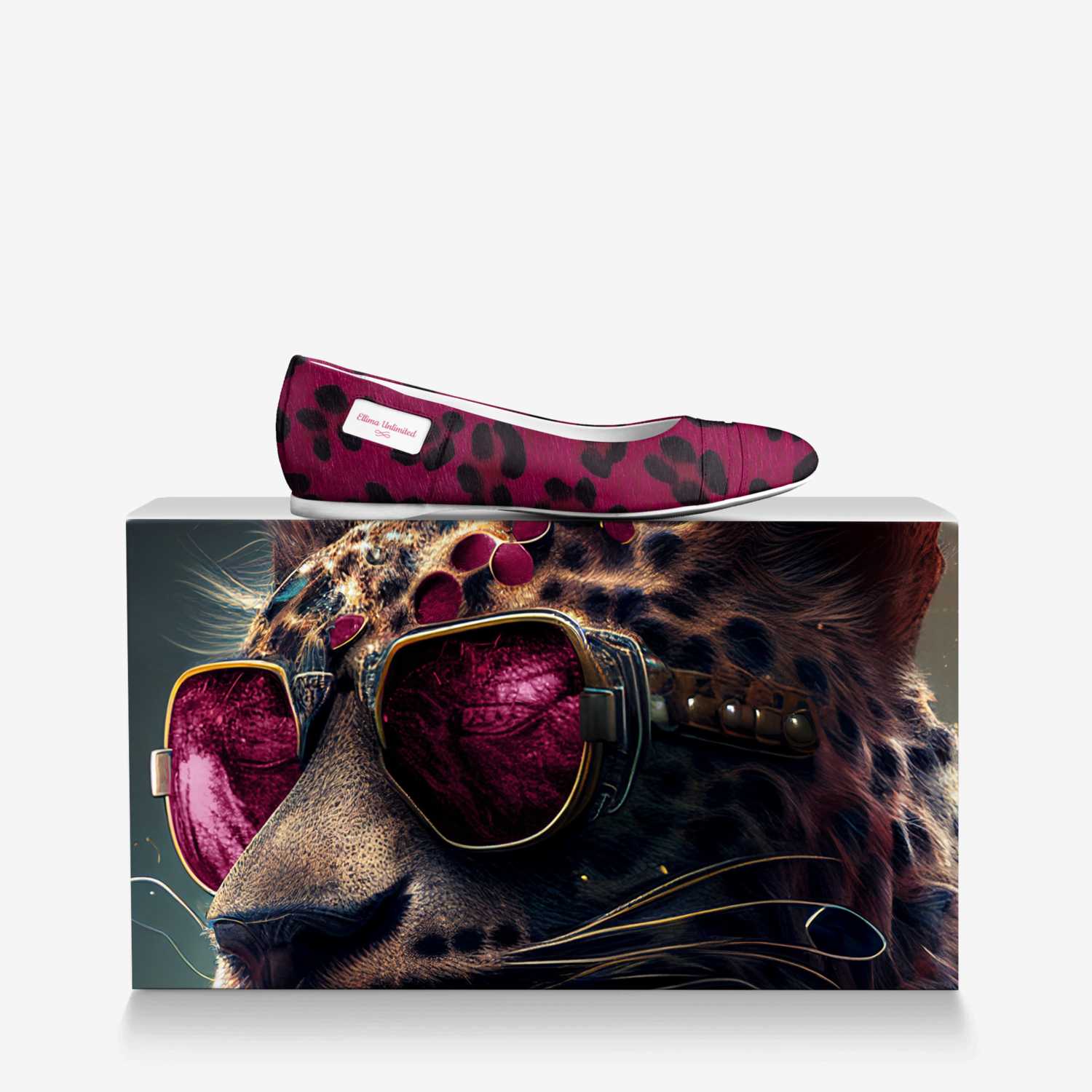 Ellima Unlimited custom made in Italy shoes by Trēsha Judson | Over box view