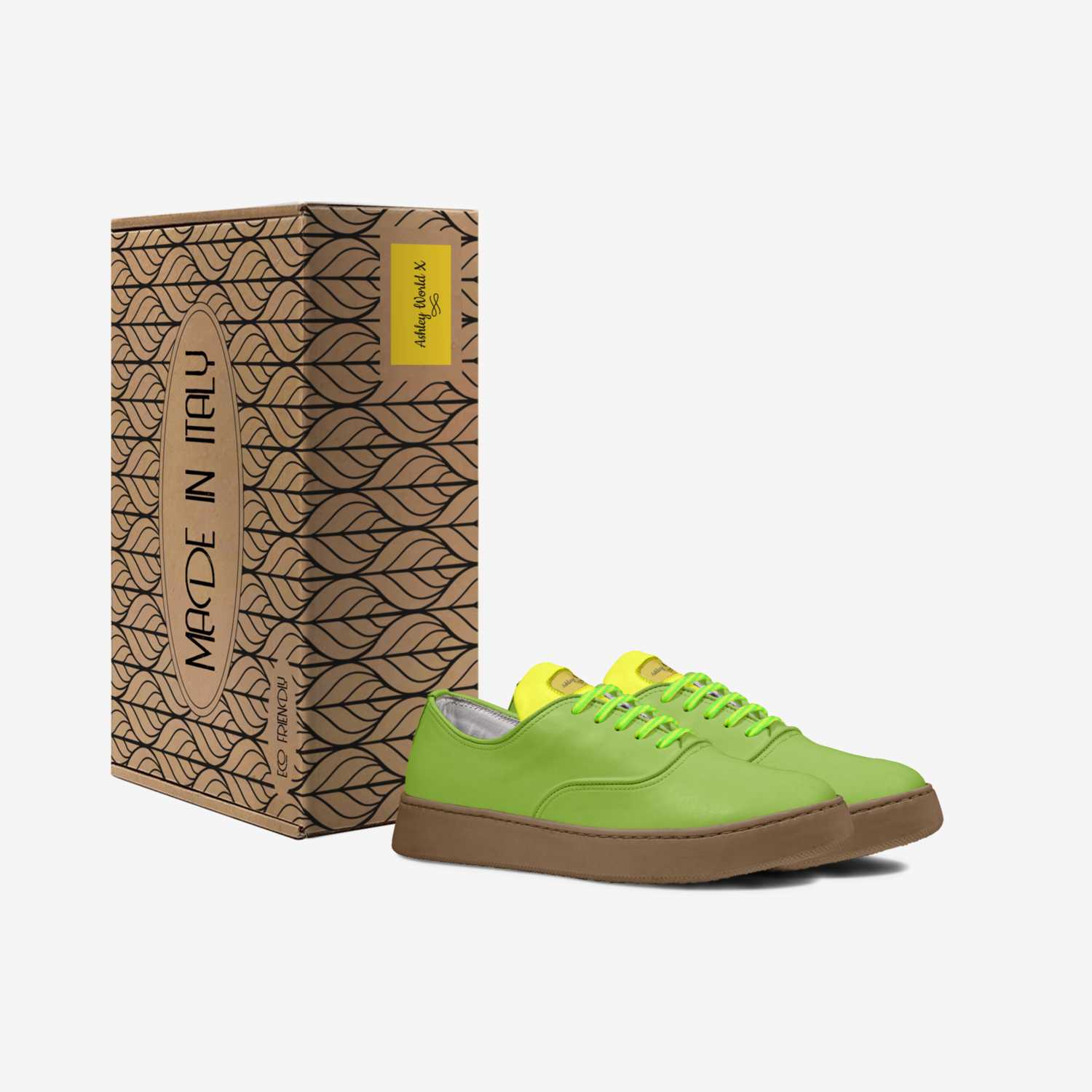Ashley World X custom made in Italy shoes by Ebony Williams | Box view