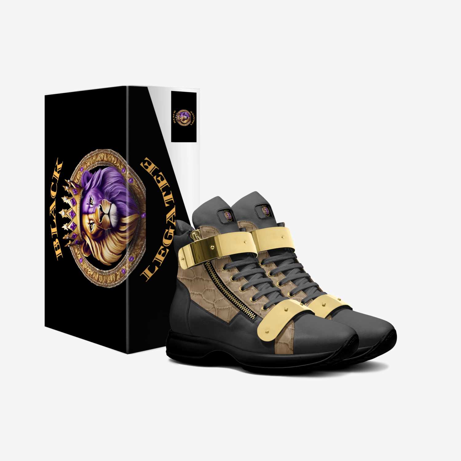 Black Legatee V custom made in Italy shoes by Kevin Hogan | Box view
