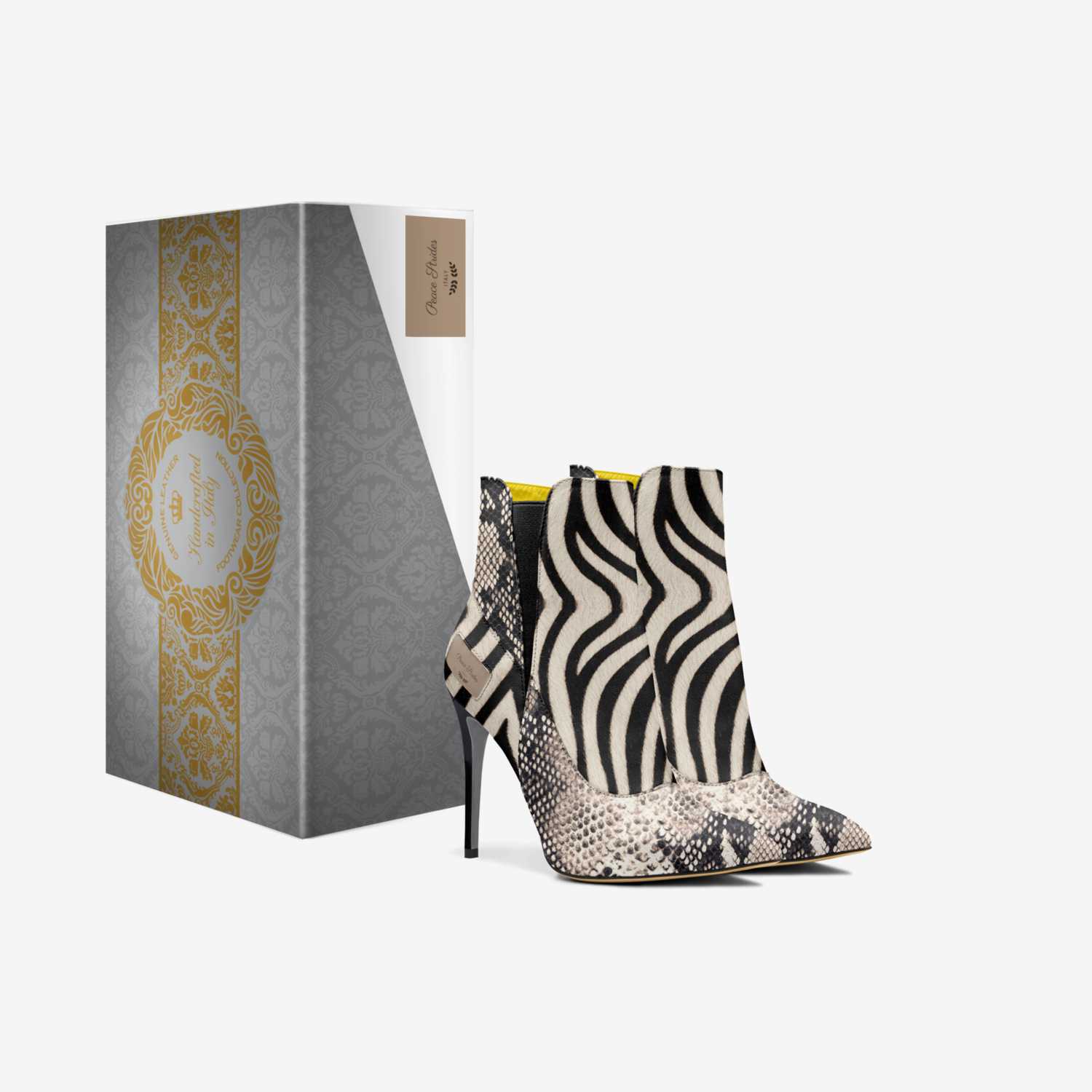 Peace Strides custom made in Italy shoes by Rametha Johnson | Box view