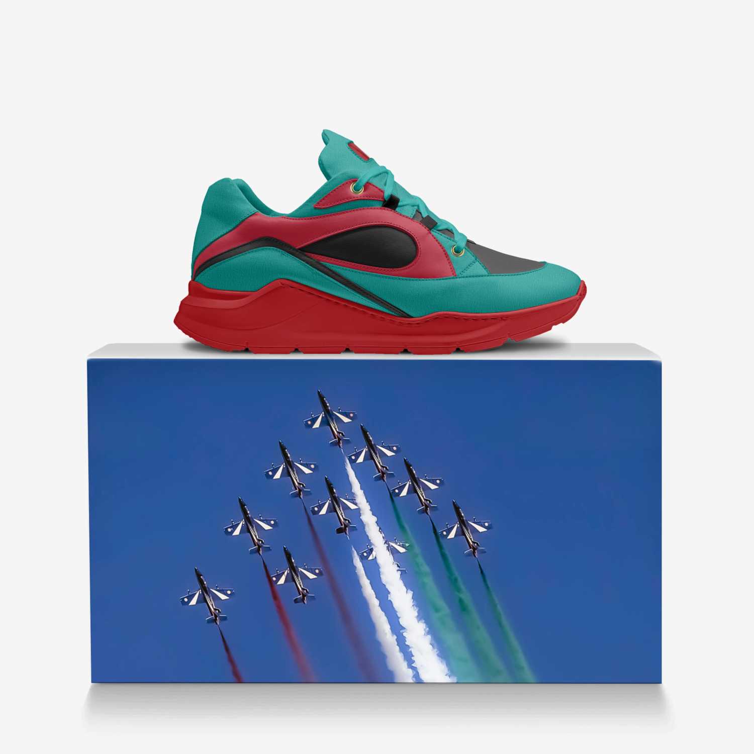 JustGotPaid(JGP) custom made in Italy shoes by Joshua Terrell | Over box view