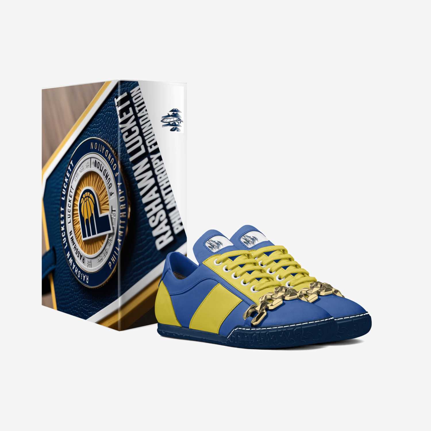 LiL Spikes Pacers custom made in Italy shoes by Rashawn Luckett | Box view