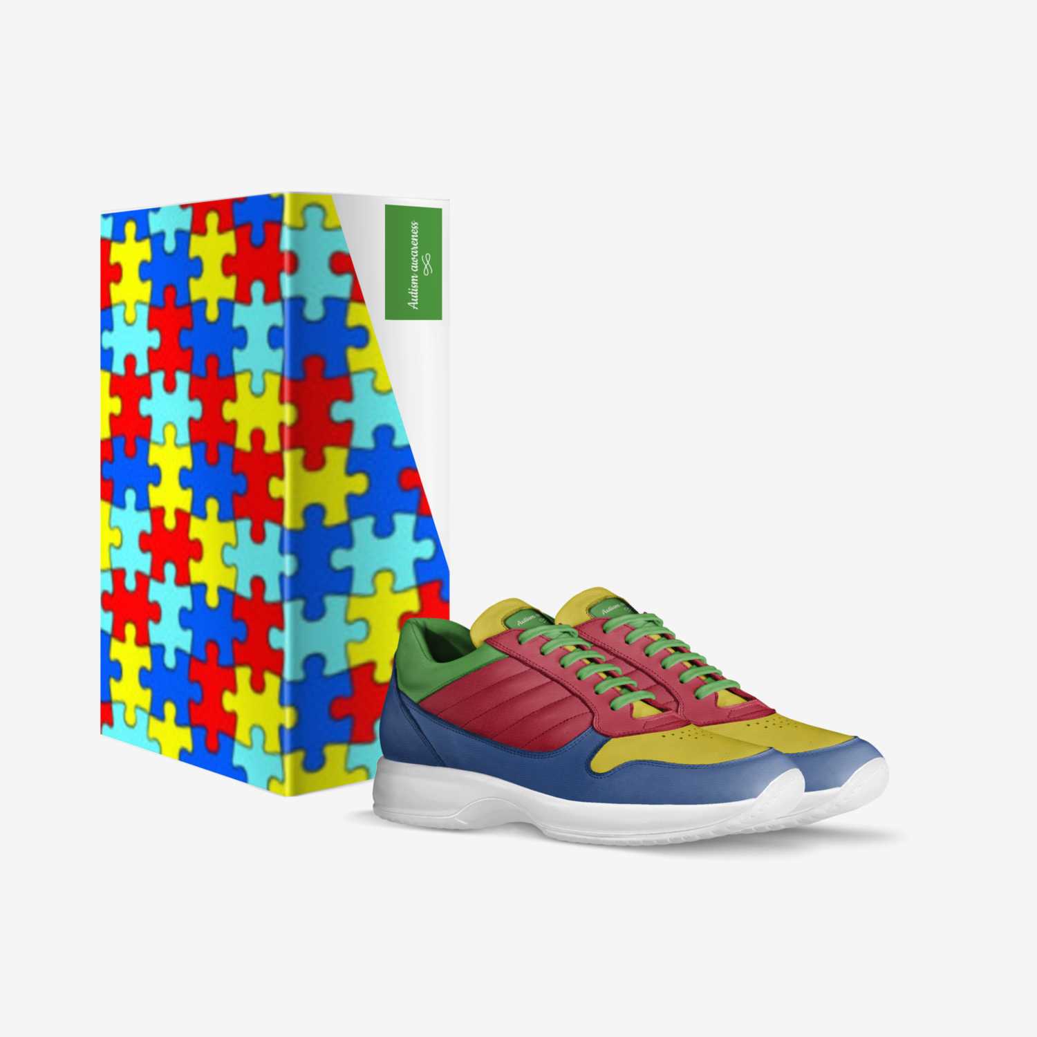 Autism awareness  custom made in Italy shoes by Amy Sutton | Box view