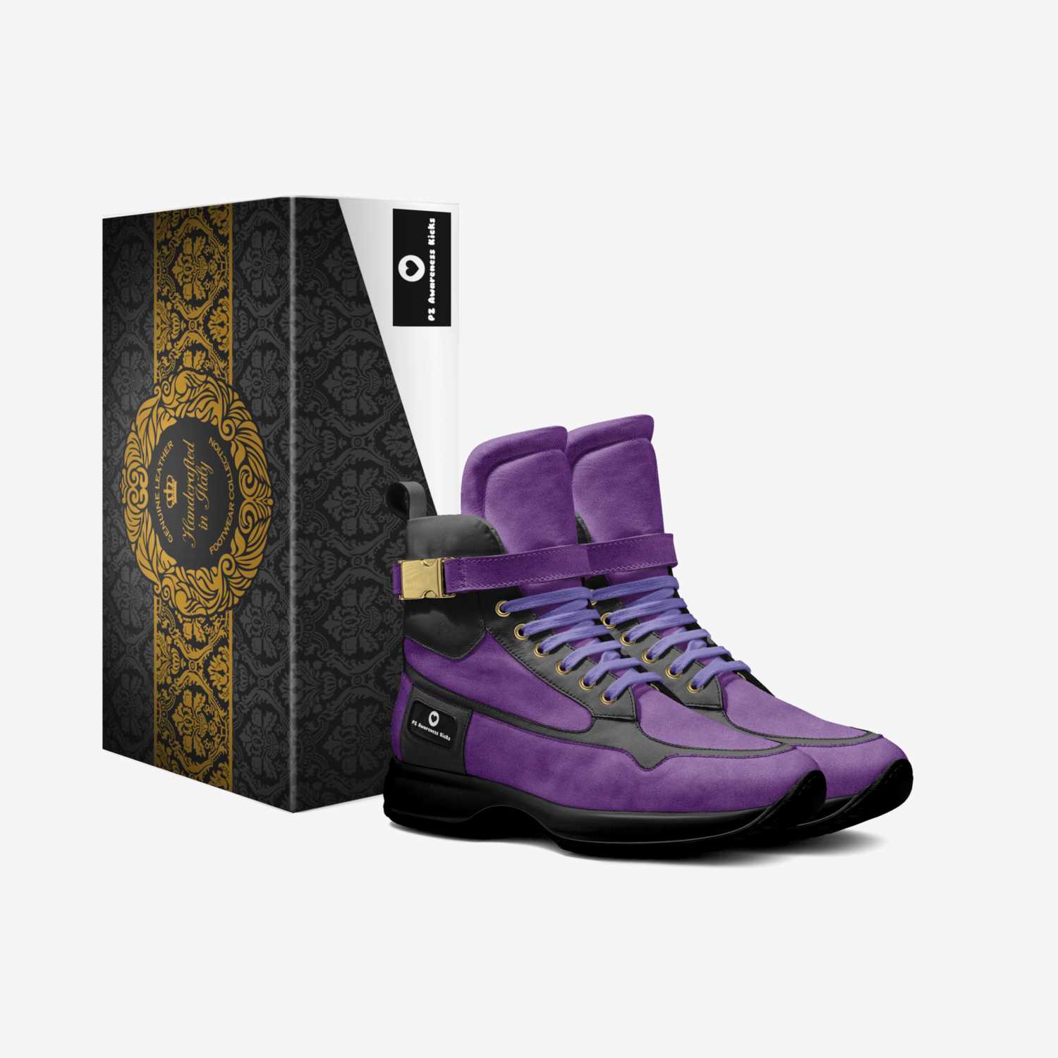 PZ Awareness Kicks custom made in Italy shoes by Dylan Pizzardi | Box view