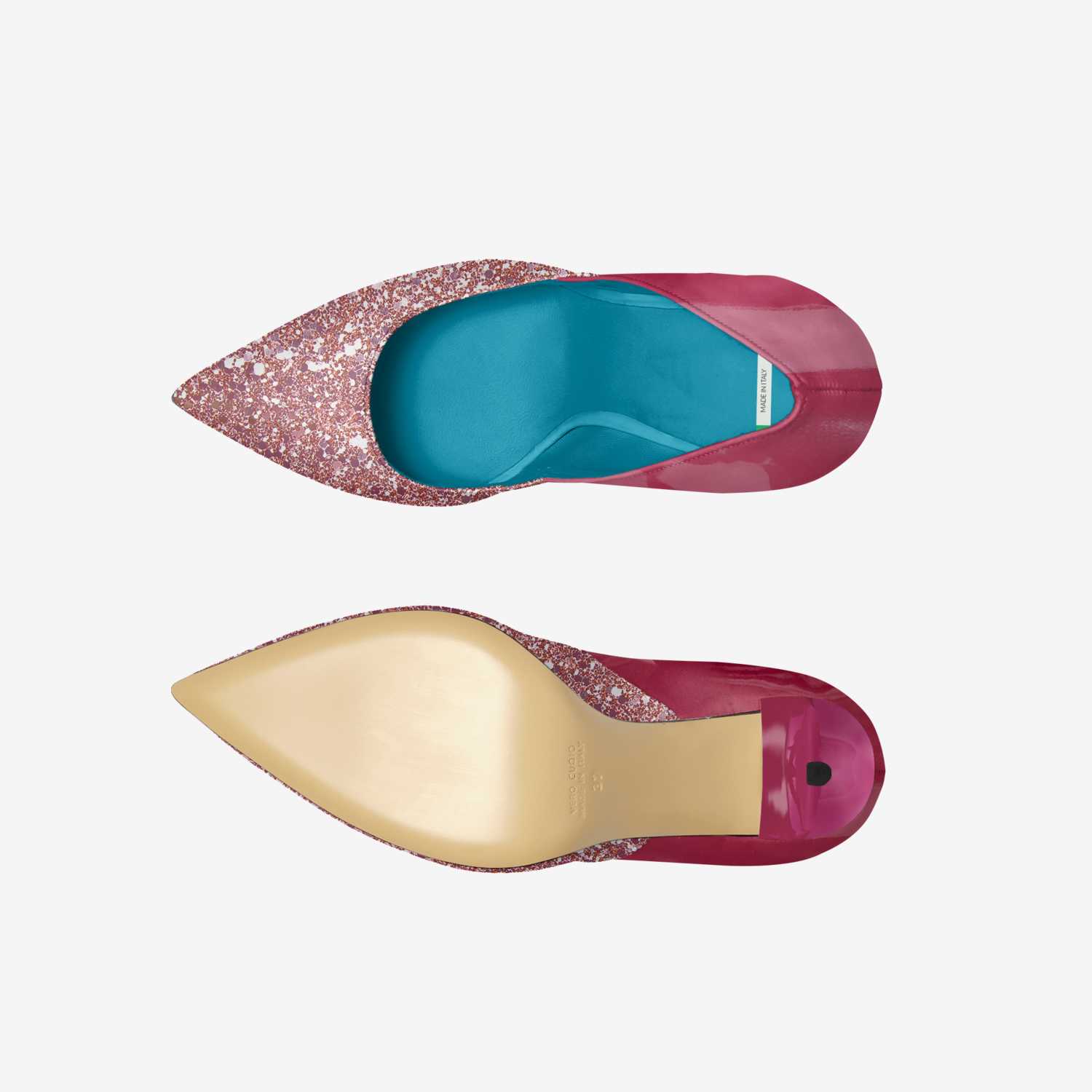 Reesy custom made in Italy shoes by Lareesa Long | Top view