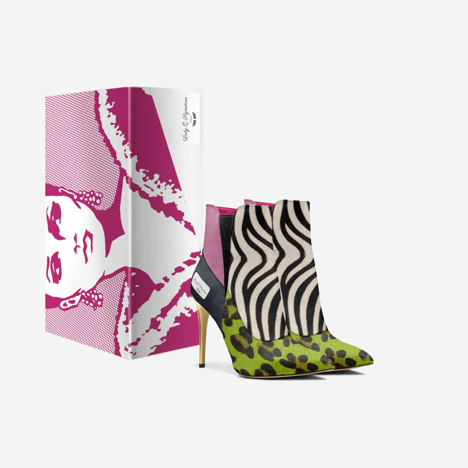 Lady Q Signature custom made in Italy shoes by Laquinta Blaylock | Box view