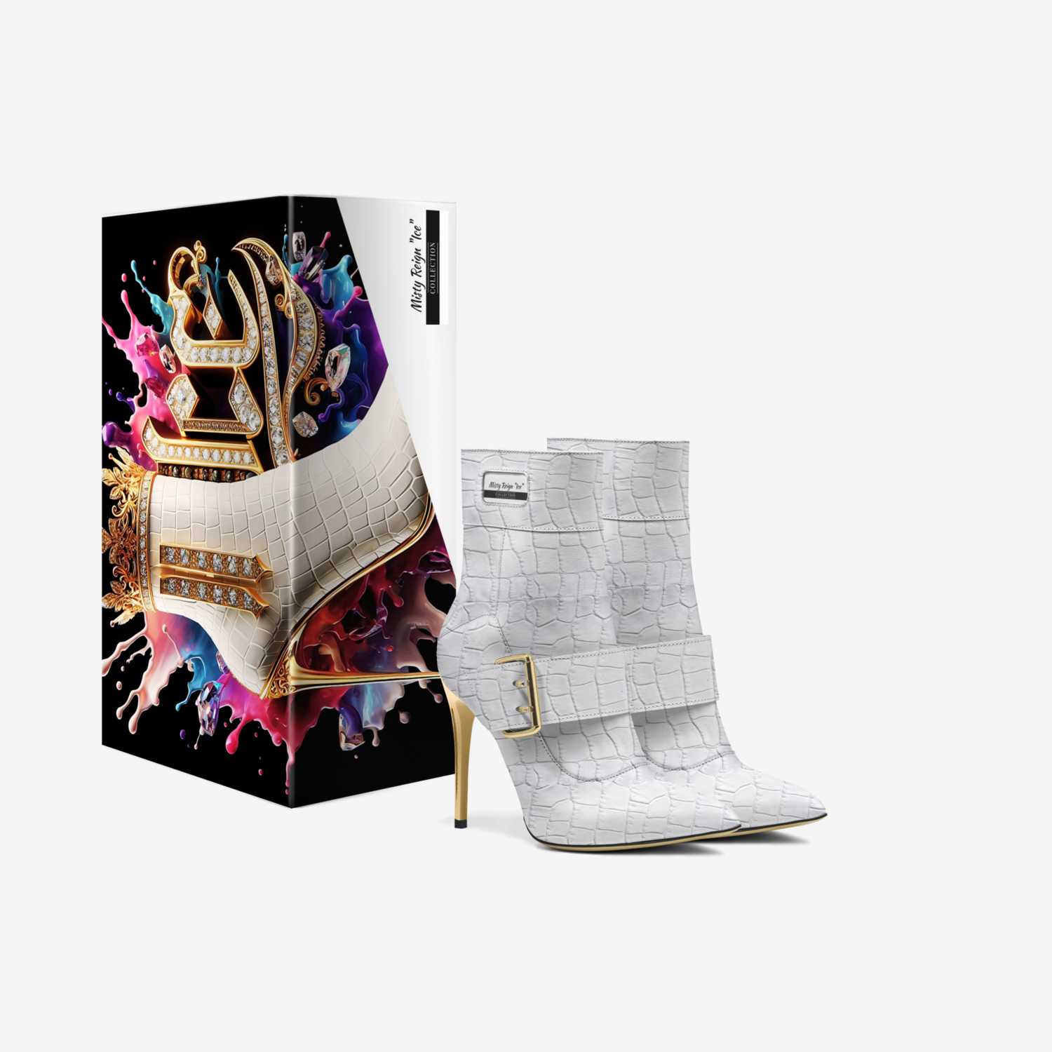 Misty Reign "Ice" custom made in Italy shoes by Bullish Boutique | Box view