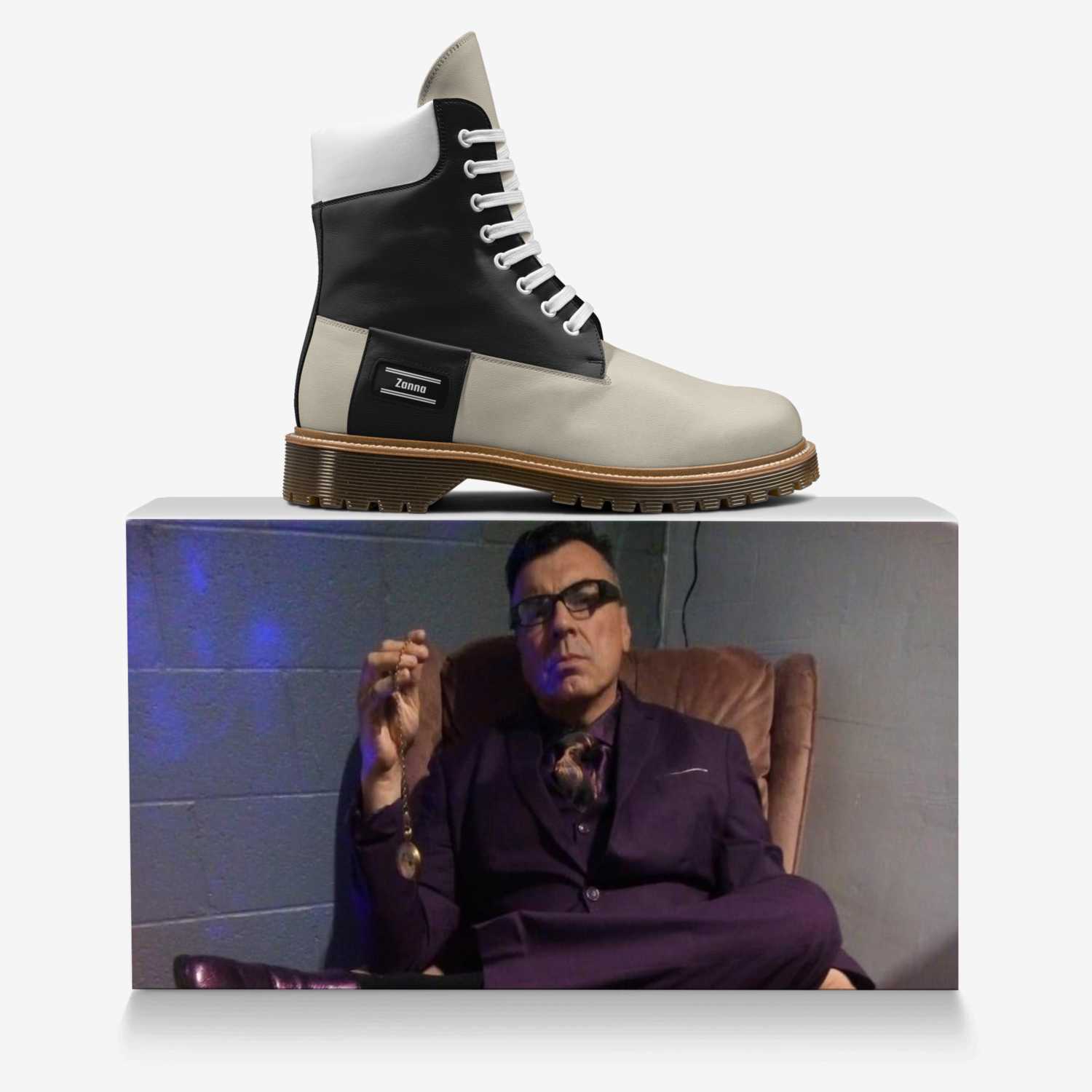 Zanna Records custom made in Italy shoes by Gianluca Zanna | Over box view
