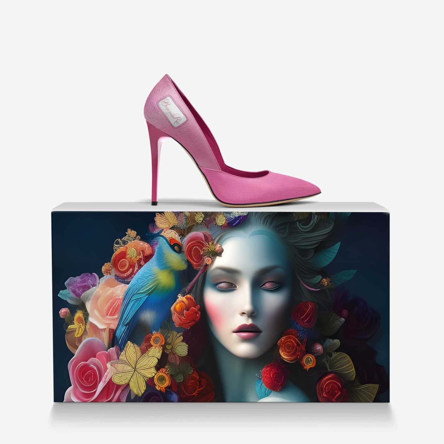 Boqorada Raz  custom made in Italy shoes by Selena A Razo Bell | Over box view