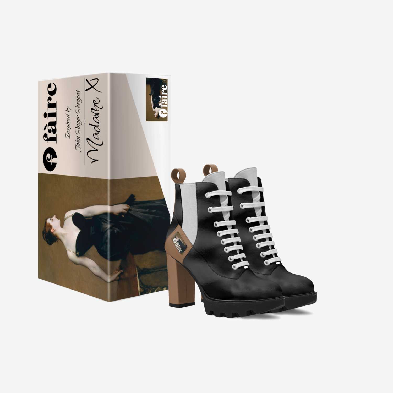 Madame X custom made in Italy shoes by Faireoir Shoes | Box view