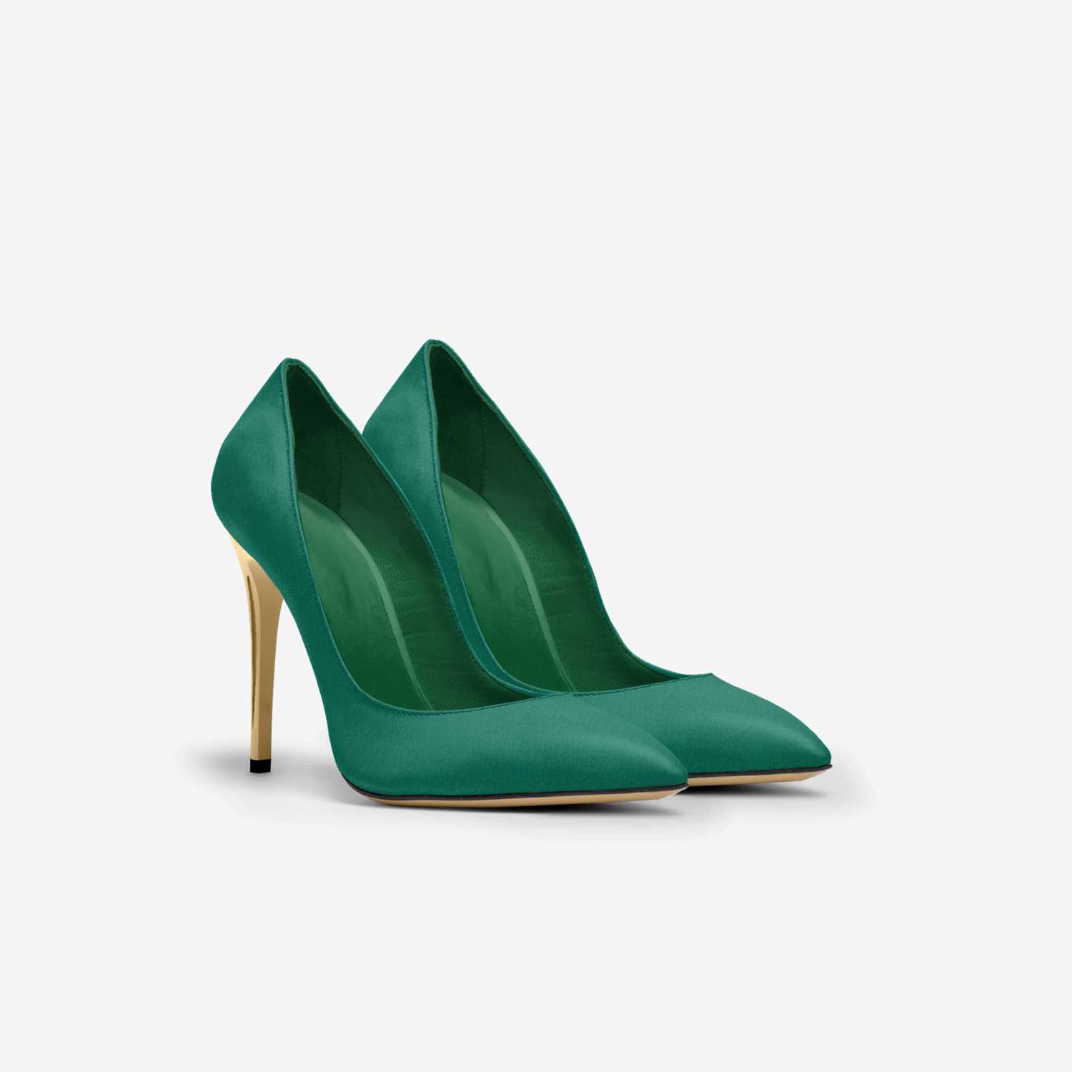Emerald Envy custom made in Italy shoes by Rauh Karim | Double view