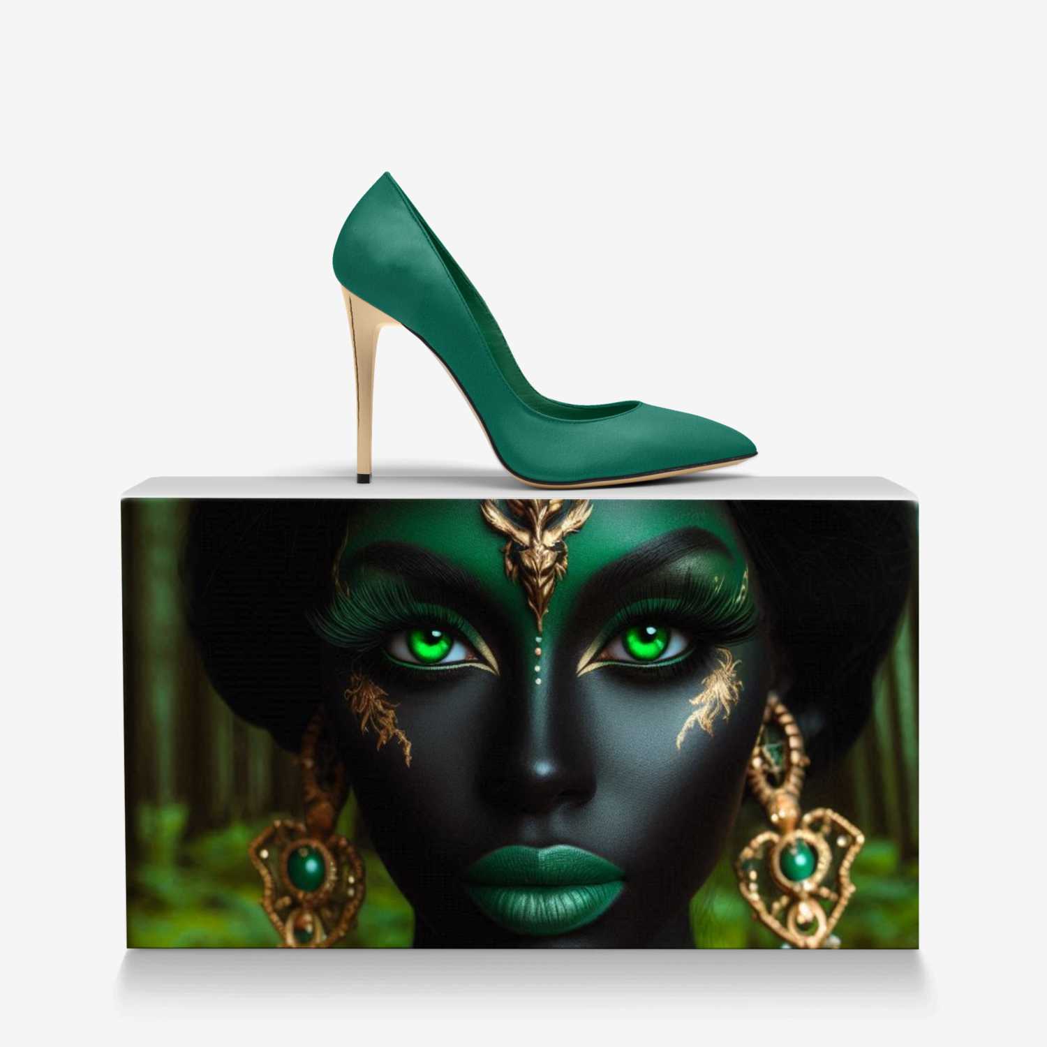 Emerald Envy custom made in Italy shoes by Rauh Karim | Over box view