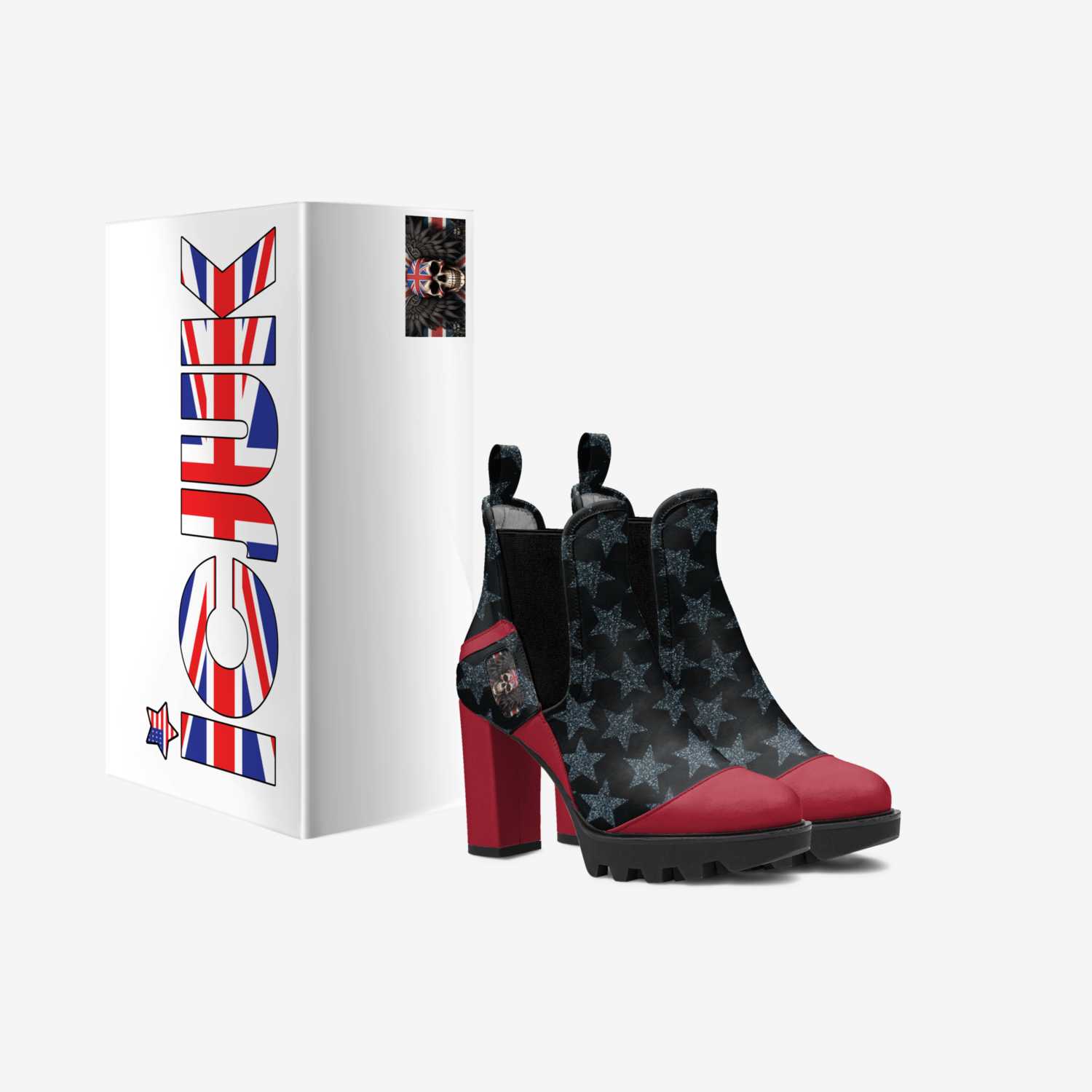 ICJUK Skull custom made in Italy shoes by Claire Jane Vranian | Box view