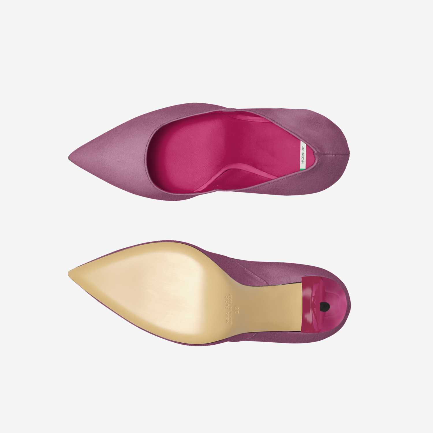 Indigo haze custom made in Italy shoes by Rauh Karim | Top view