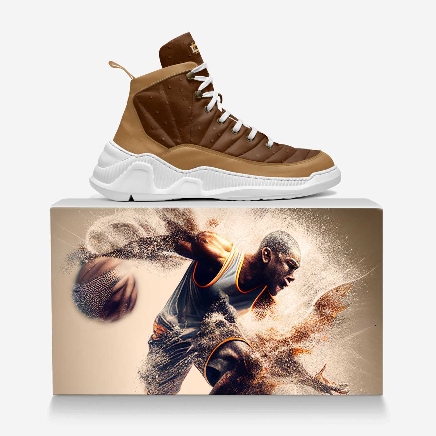 Concrete Lion custom made in Italy shoes by Rodney R. | Over box view