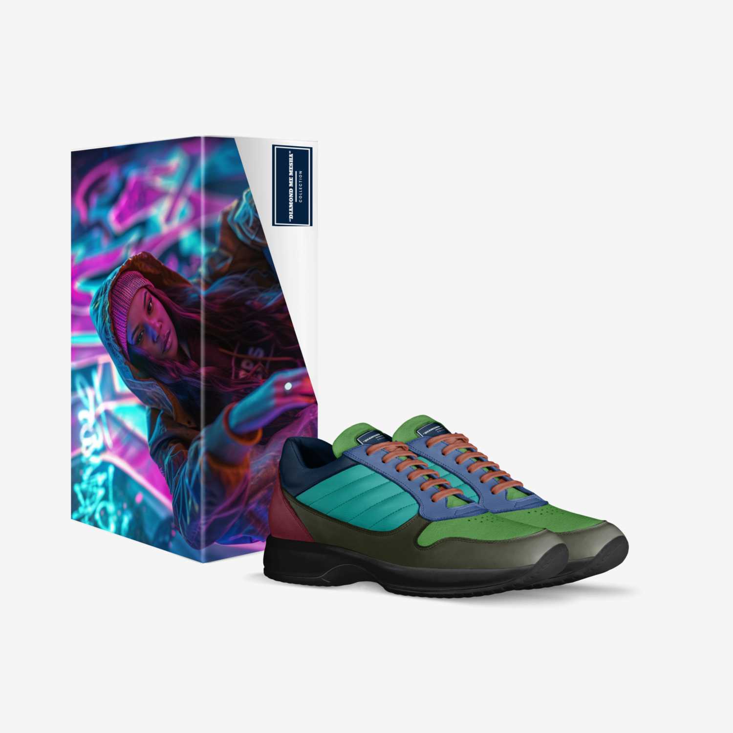 Diamond Me Mesha custom made in Italy shoes by Kemesha Thomas | Box view